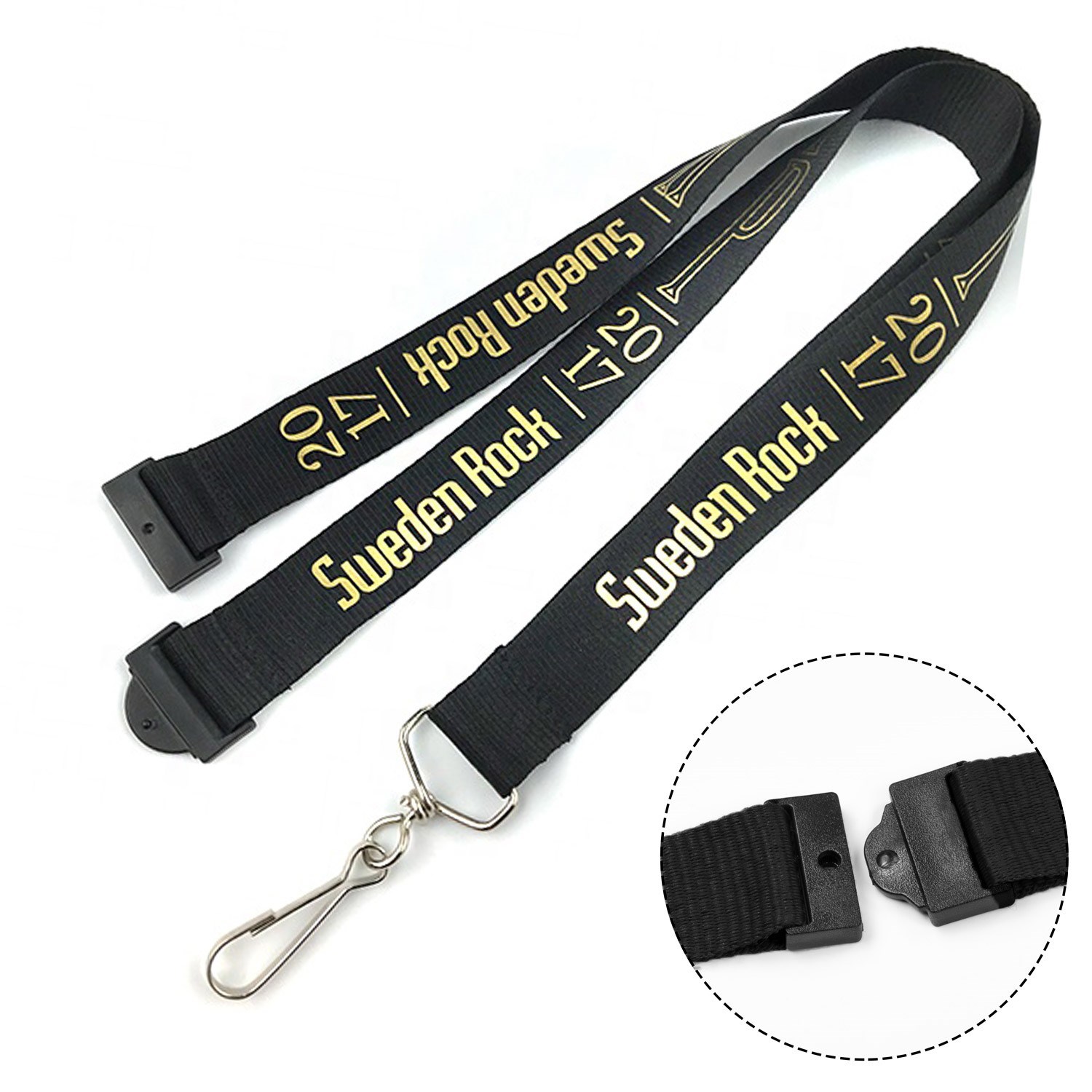 1/2" Polyester Lanyards with Safety Breakaway