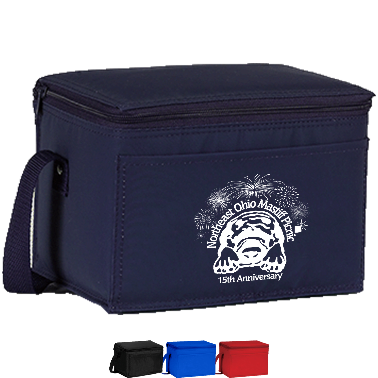 Premium Insulated 6 Pack PEVA Cooler Bag w/ Front Pocket (8.5” x 6.25” x 6”)