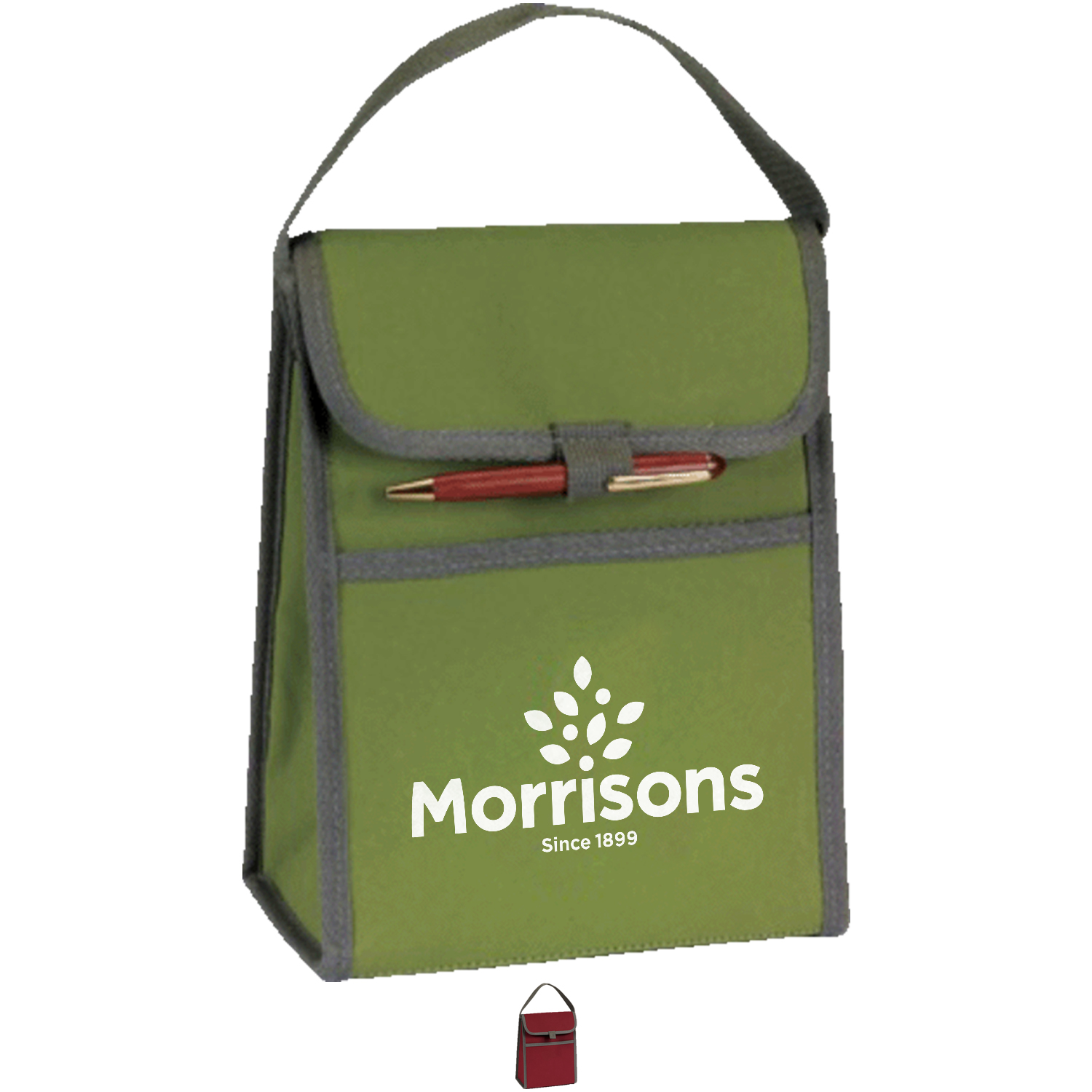 Eco-Insulated Tear Resistant 6 Pack Cooler Lunch Bag w/ Front Pocket (8.5” x 10” x 6”)