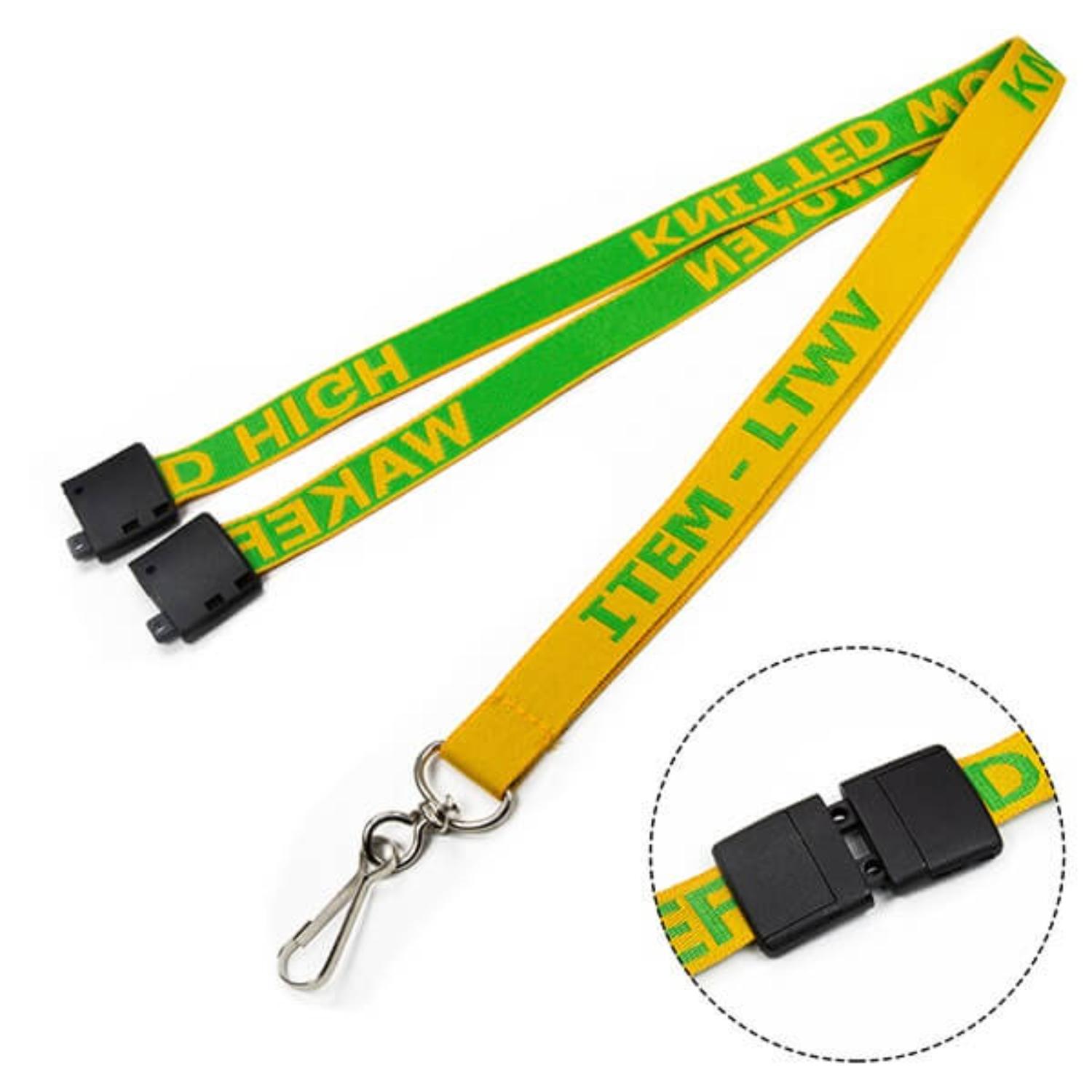 1/2" Woven Lanyards with Safety Breakaway