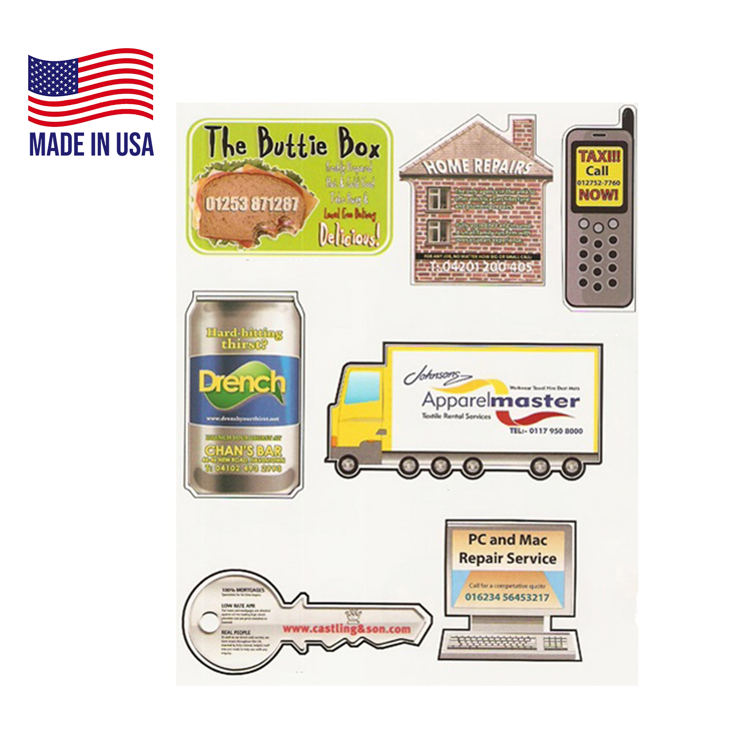 USA Made Magnets custom Shaped - 20 mil thickness