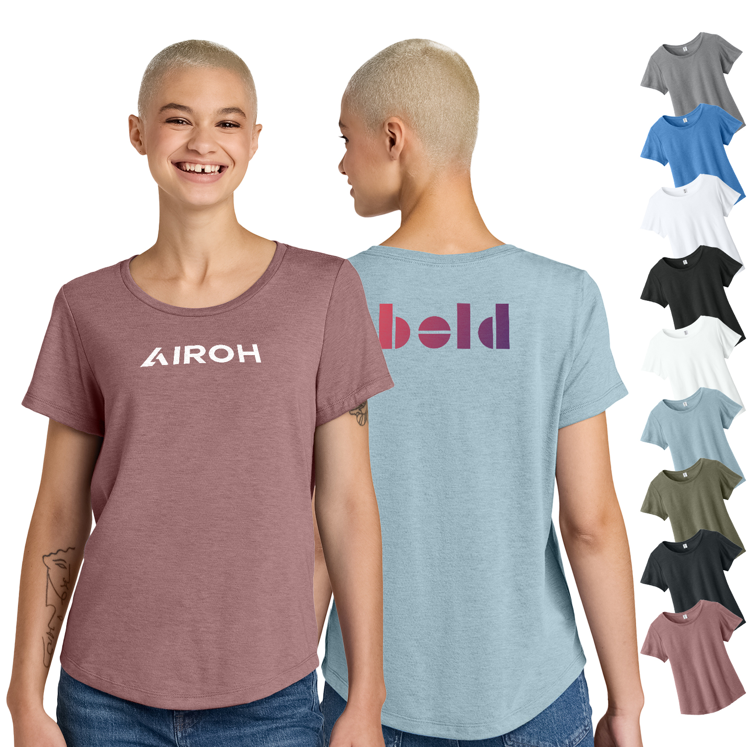 Allmade® Women’s Relaxed Tri-Blend Scoop Neck Tee