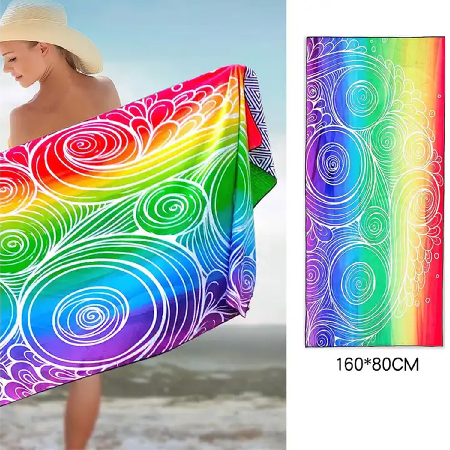 35″ X 60″ Sublimated Silk Touch Velour Beach Towel