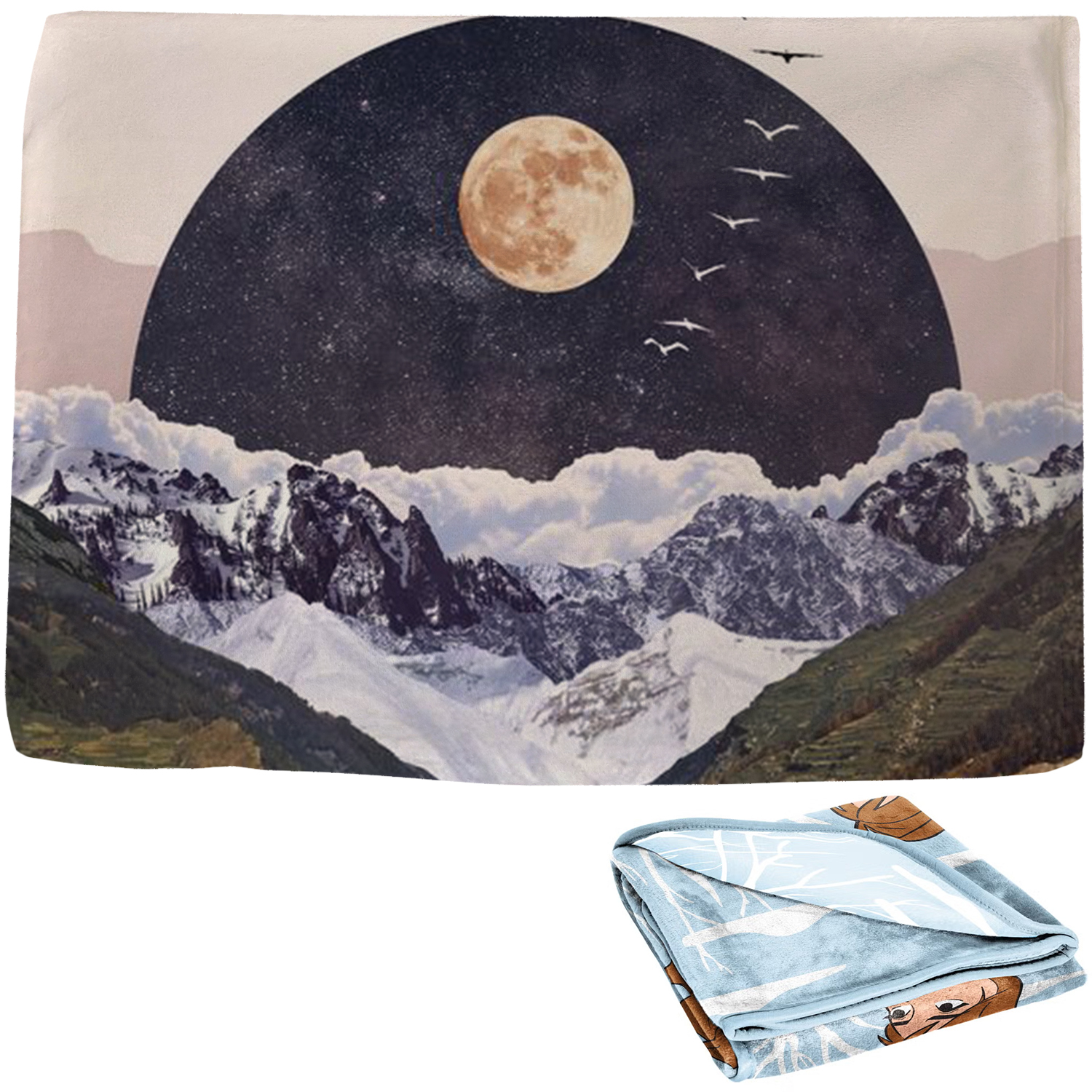 60" x 80" Plush Silk Touch Sublimation Blanket 300 GSM