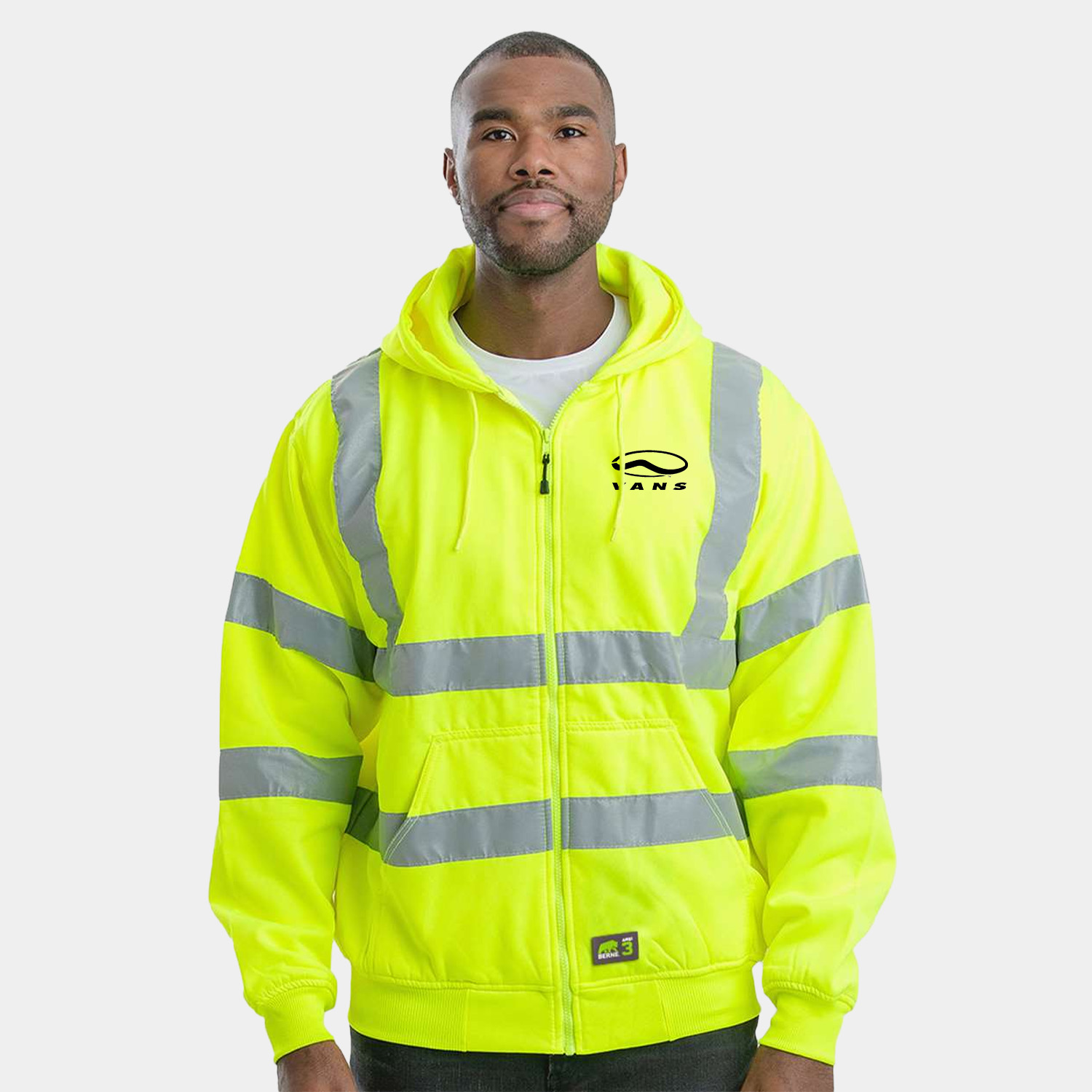 BERNE® Men's Hi-Vis Class 3 Lined Hooded Sweatshirt