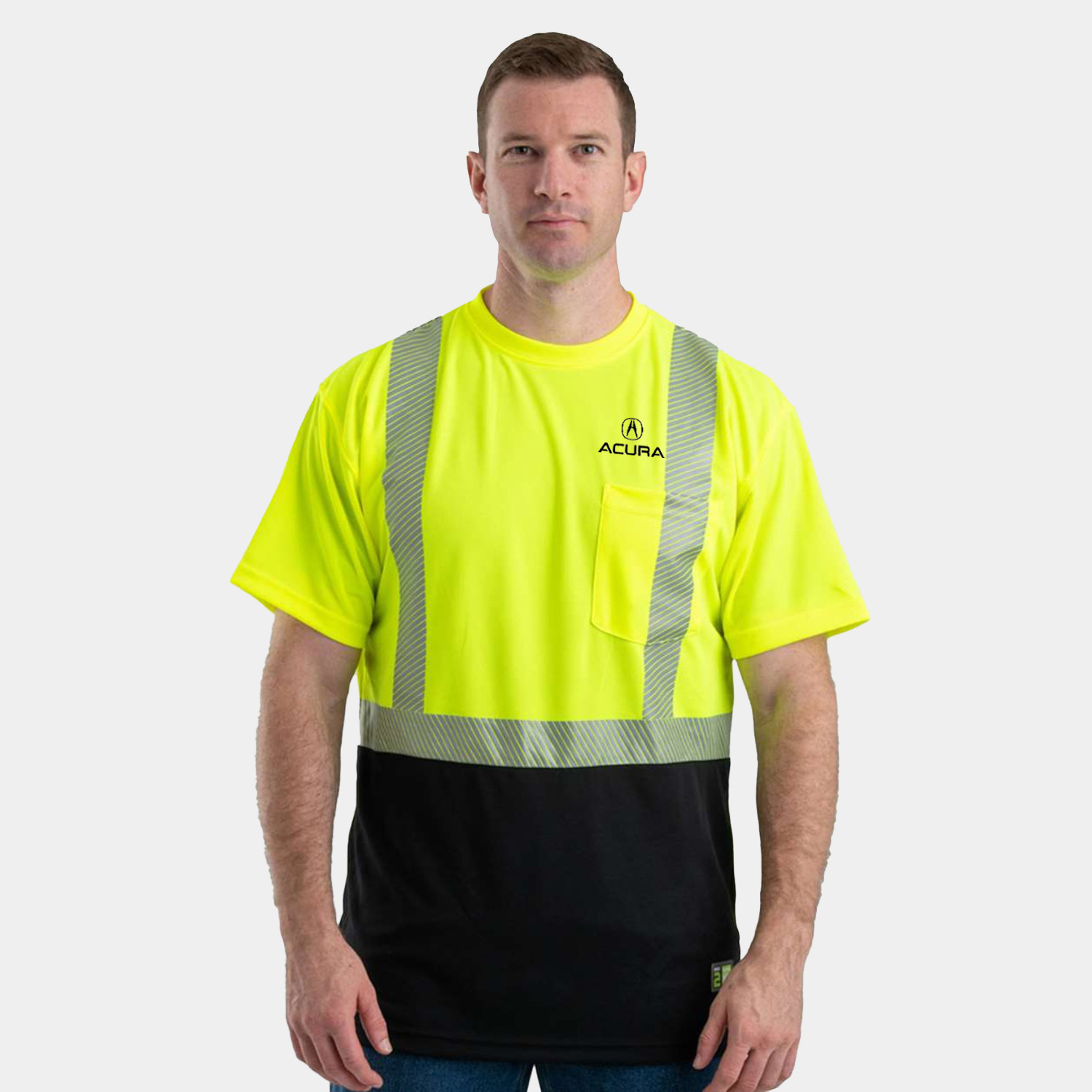 BERNE® Men's Hi-Vis Class 2 Color Blocked Pocket T-Shirt