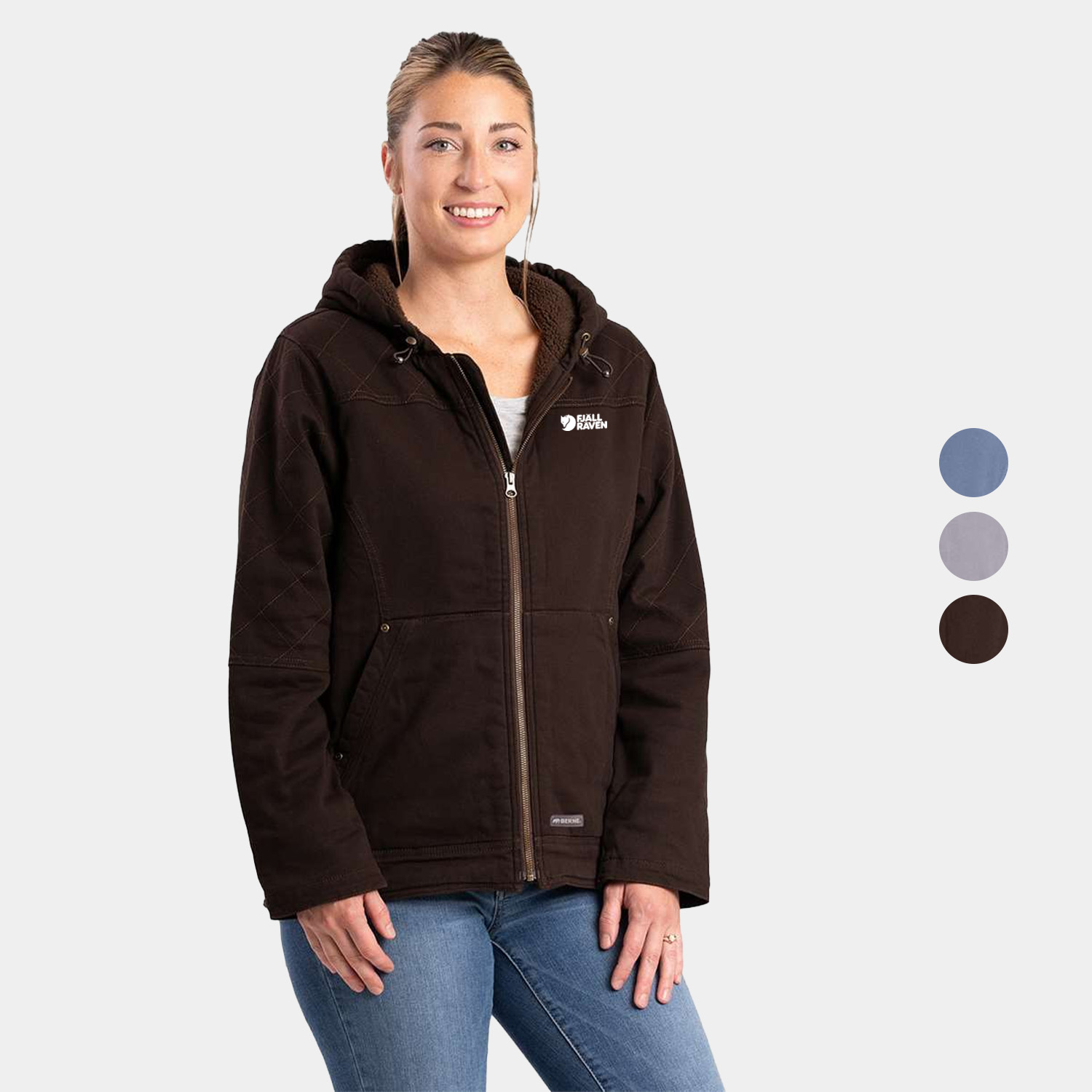 BERNE® Women's Sherpa-Lined Twill Hooded Jacket