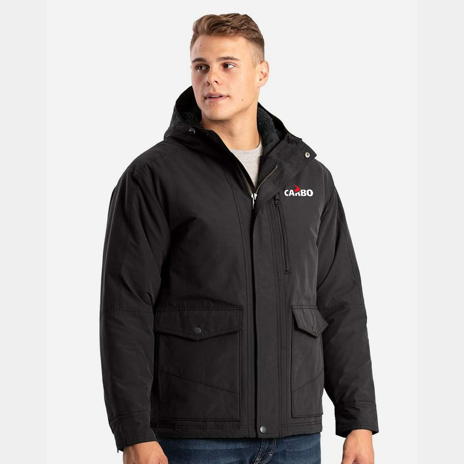 BERNE® Men's Highland Quilt-Lined Micro-Duck Hooded Jacket