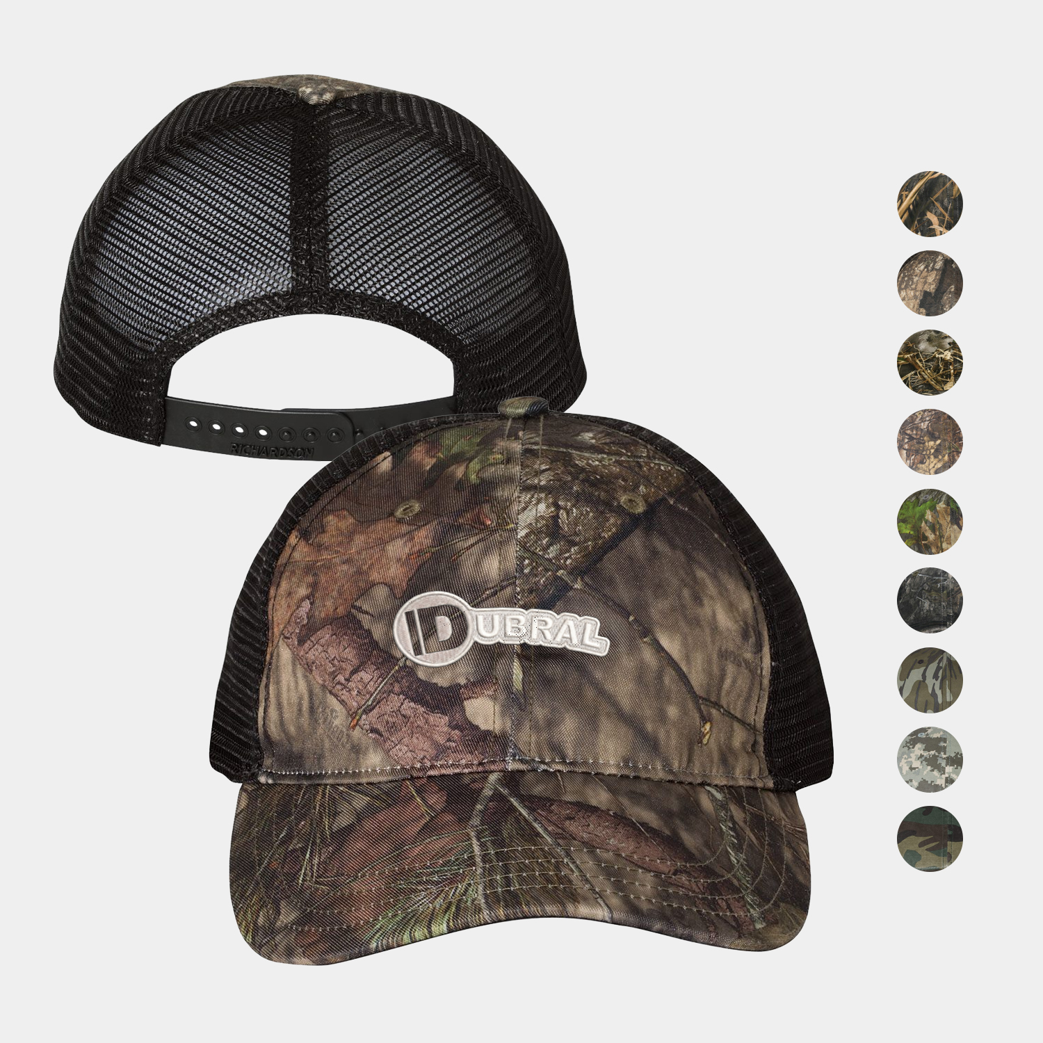 Garment Washed Printed Trucker Snapback Cap
