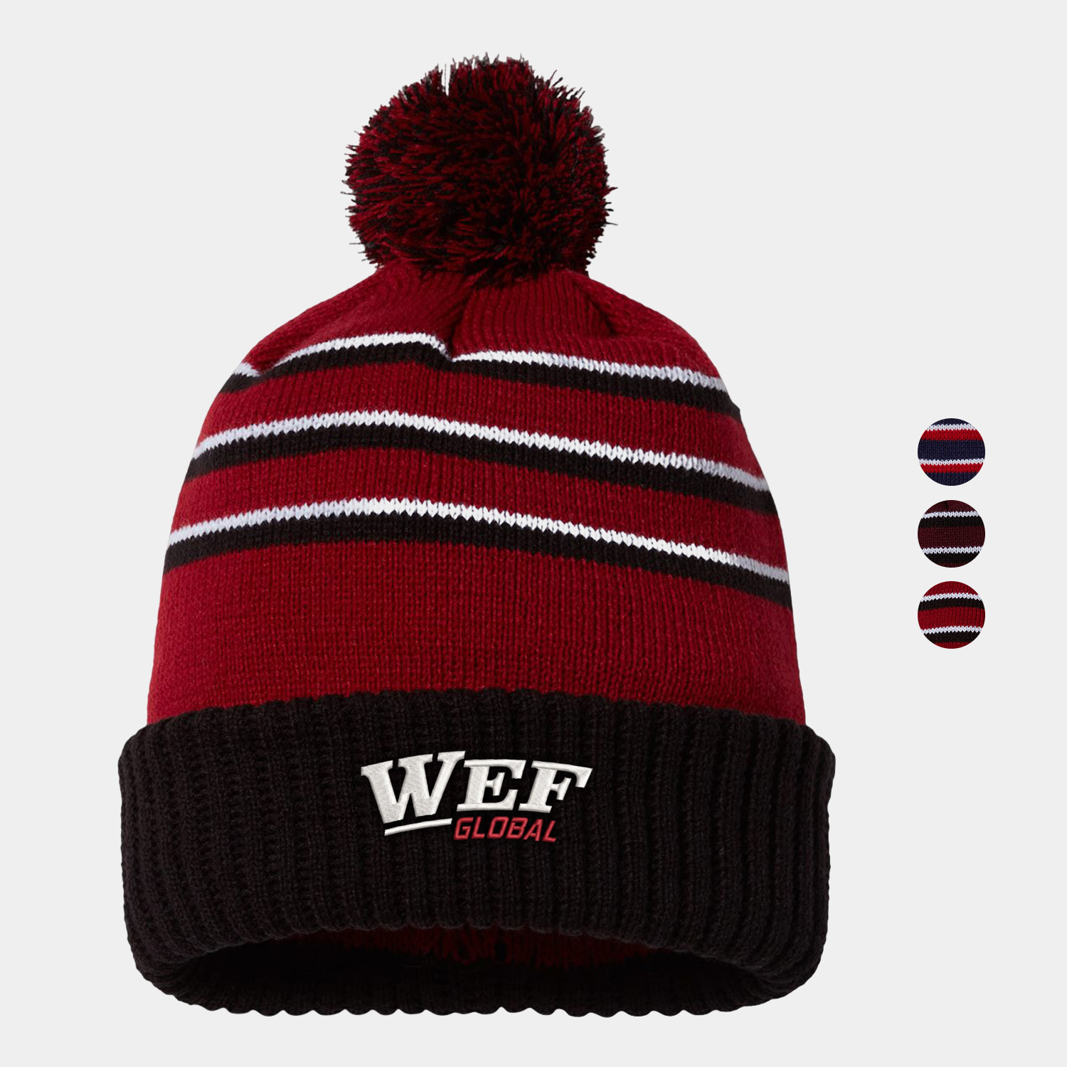 Pom Cuffed Knit Beanie