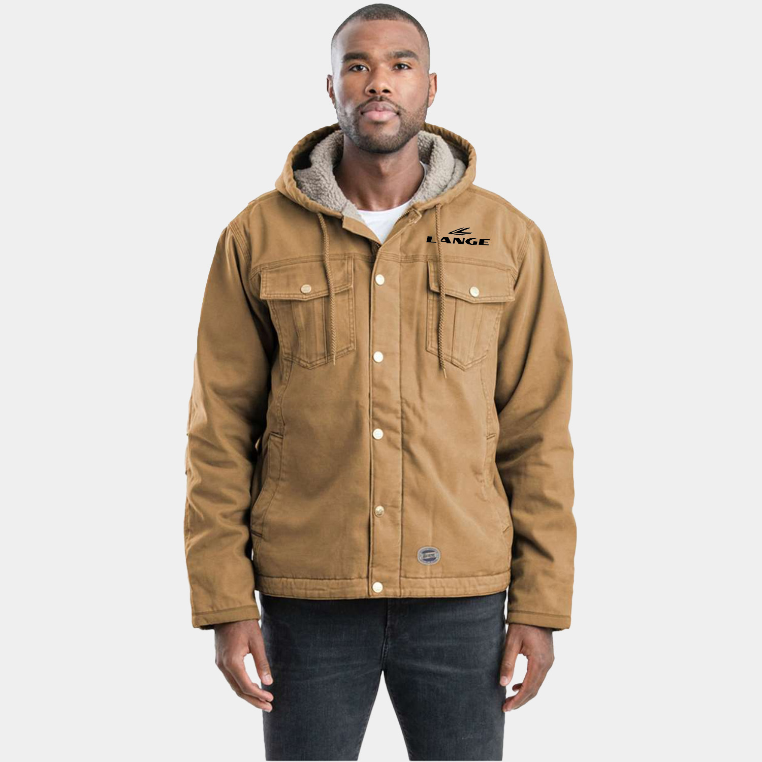 BERNE® Men's Vintage Washed Sherpa-Lined Hooded Jacket