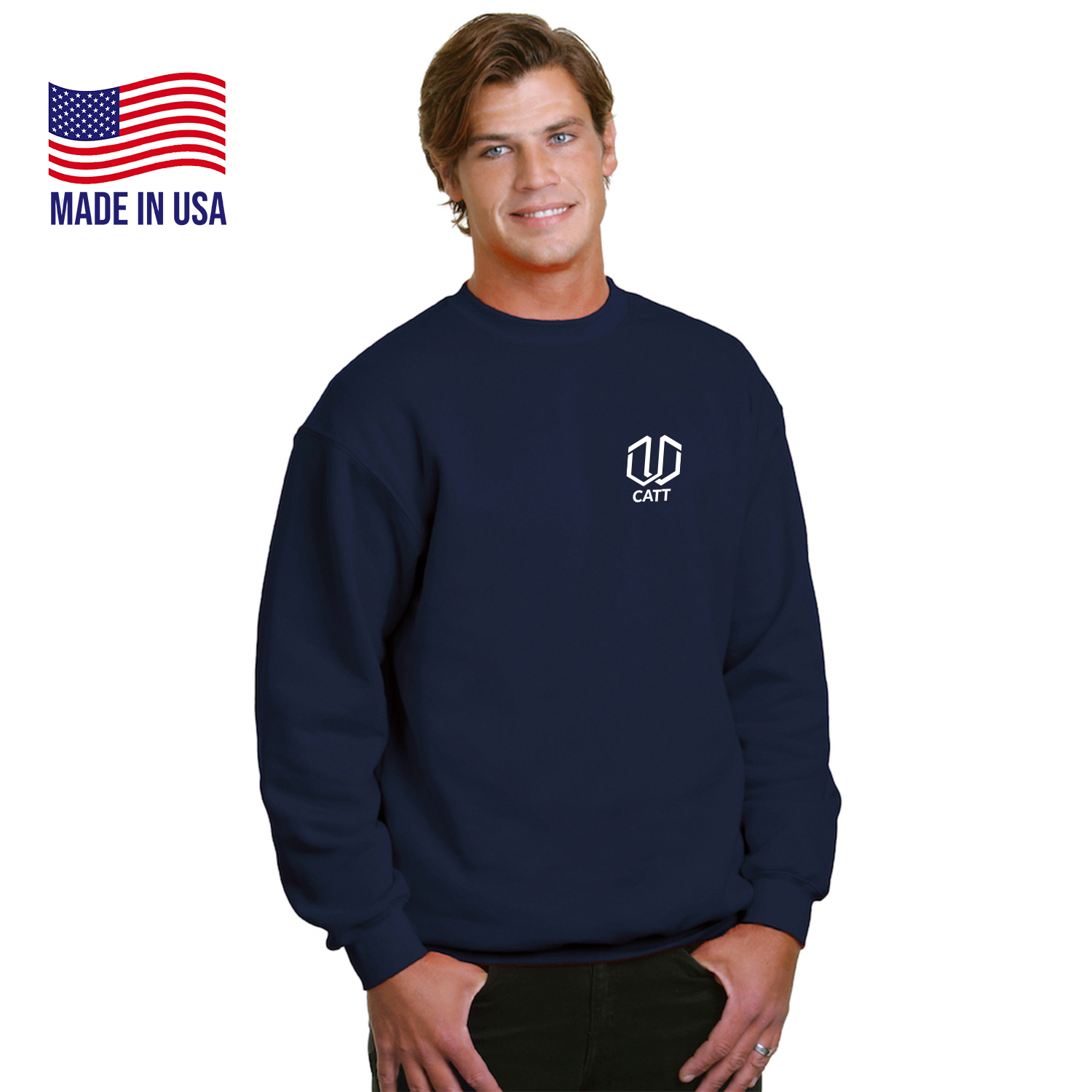 USA-Union Made Pre-Shrunk Crewneck Fleece