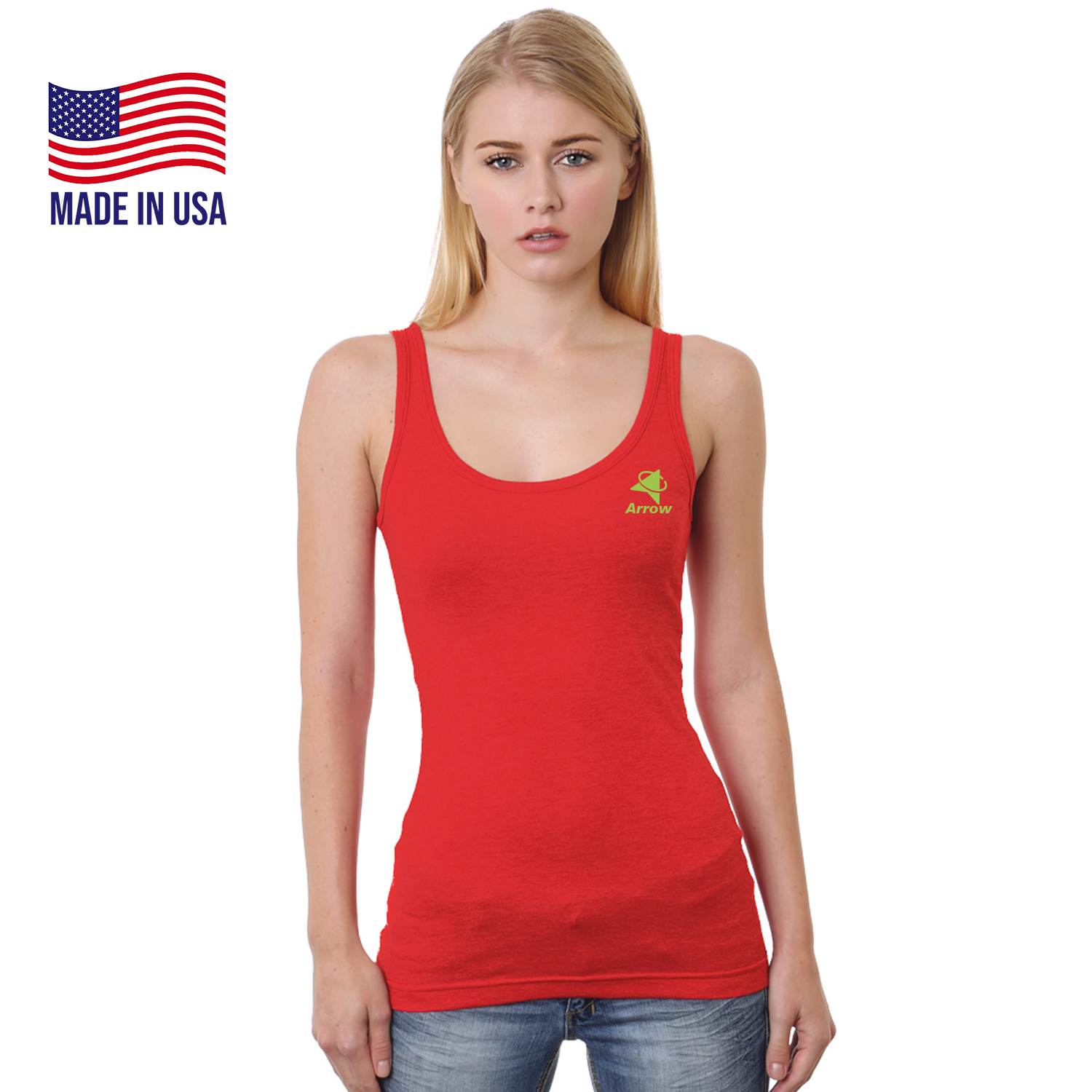 USA-Made Junior Fine Jersey Tank Top