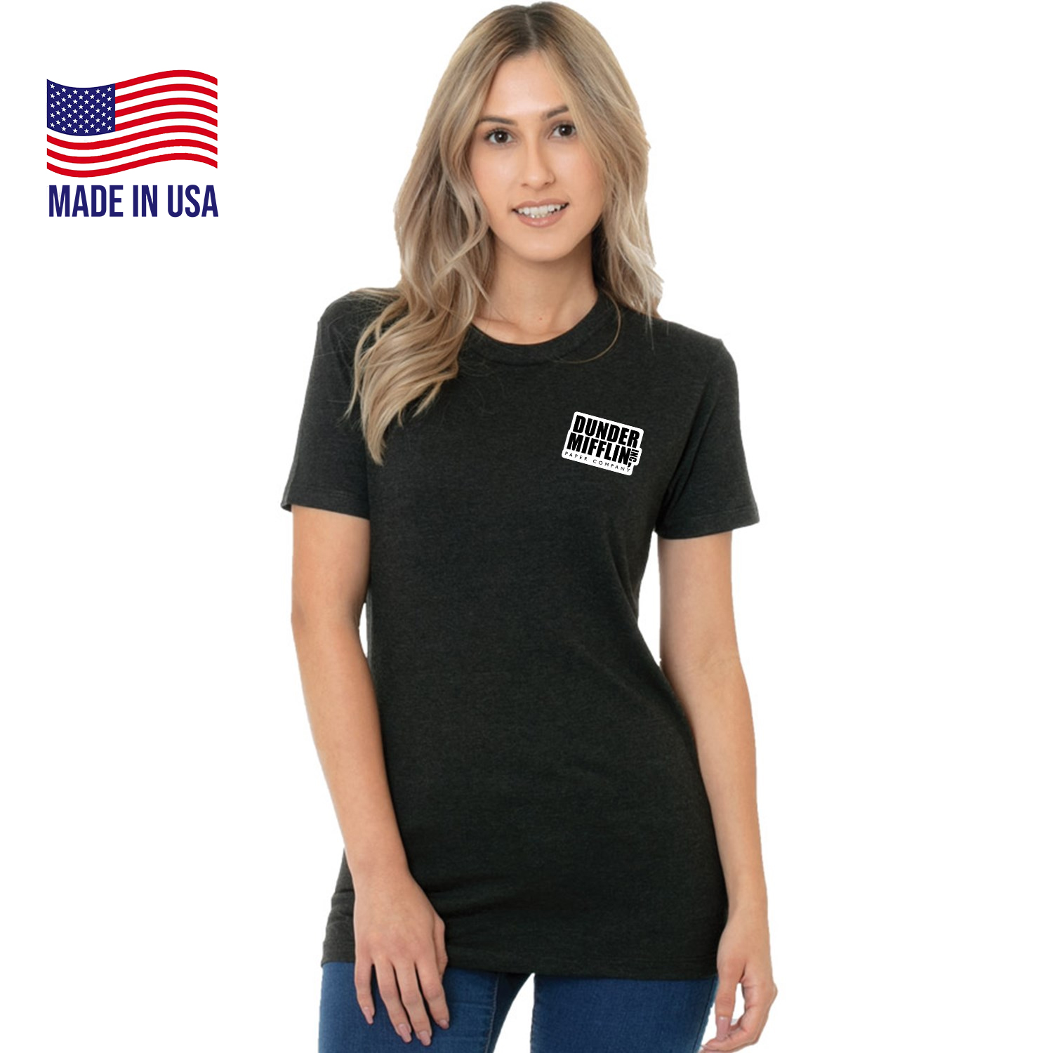USA-Made Women's Triblend Crew Tee