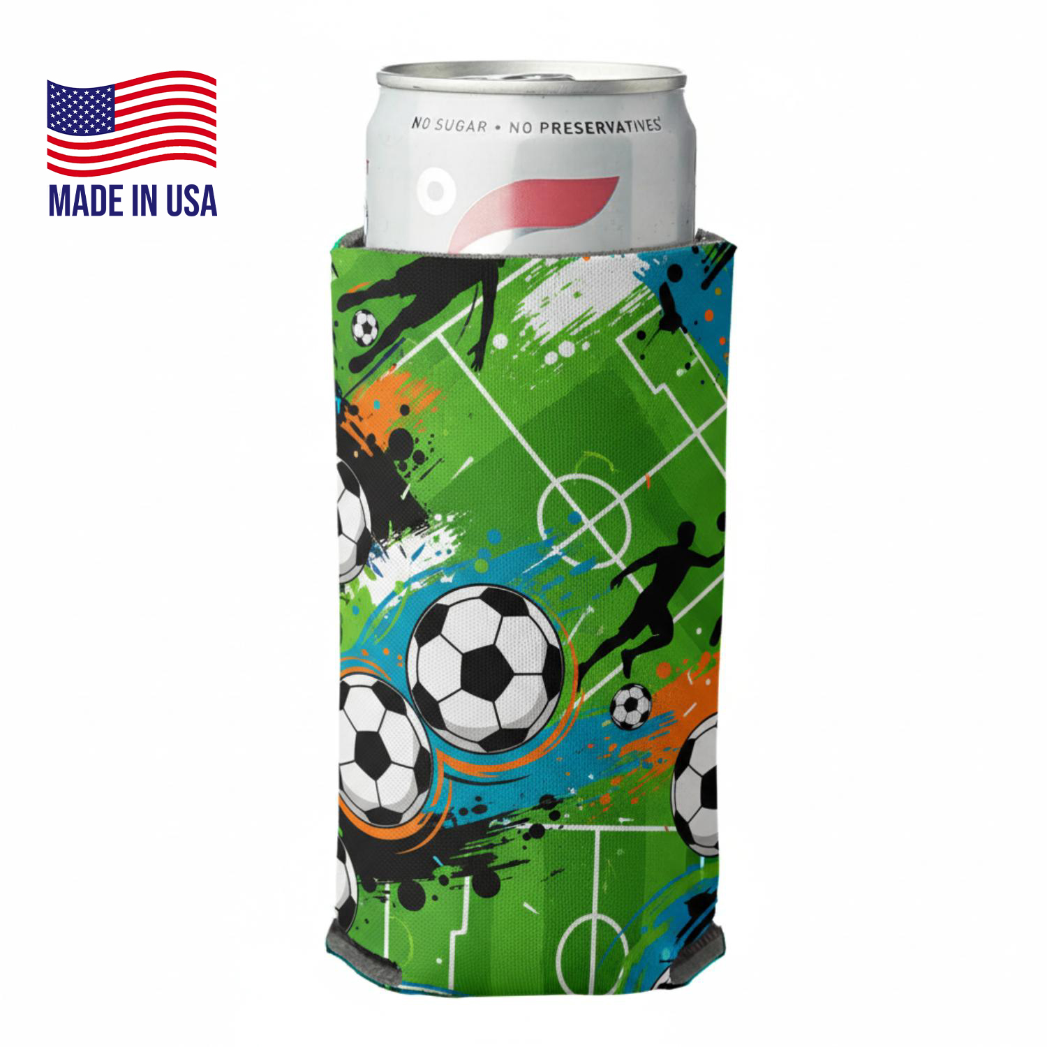 USA Made Sublimation Foldable Slim Can Coolers