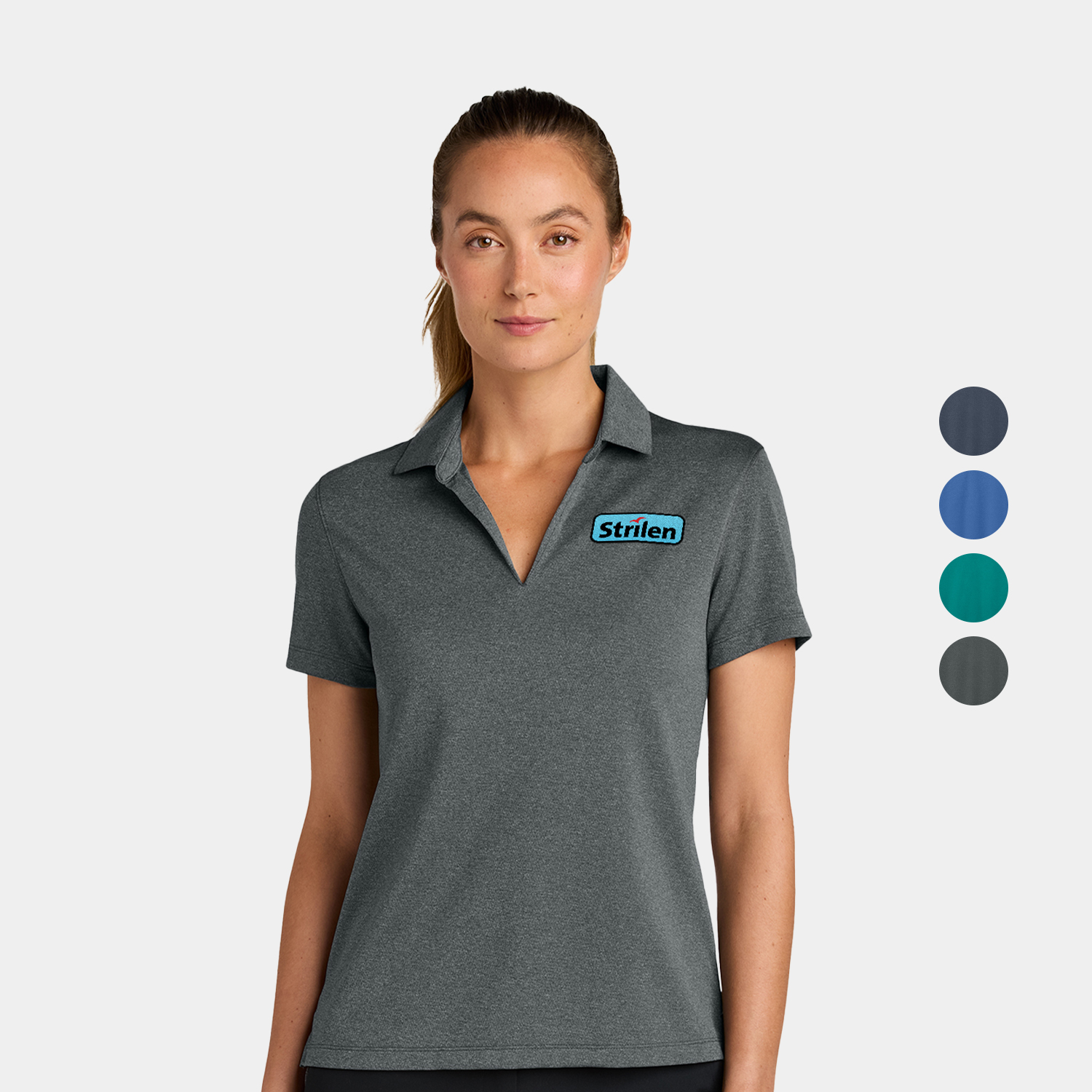 Nike Dri-FIT Women’s Heather Polo w/ Screen Print 4.4 oz.