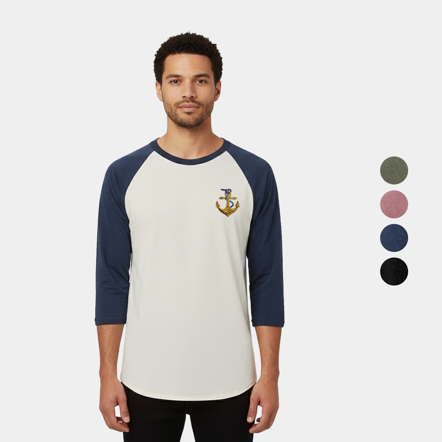 Mickey Classic Fit Raglan Sleeve Baseball Jersey Tee