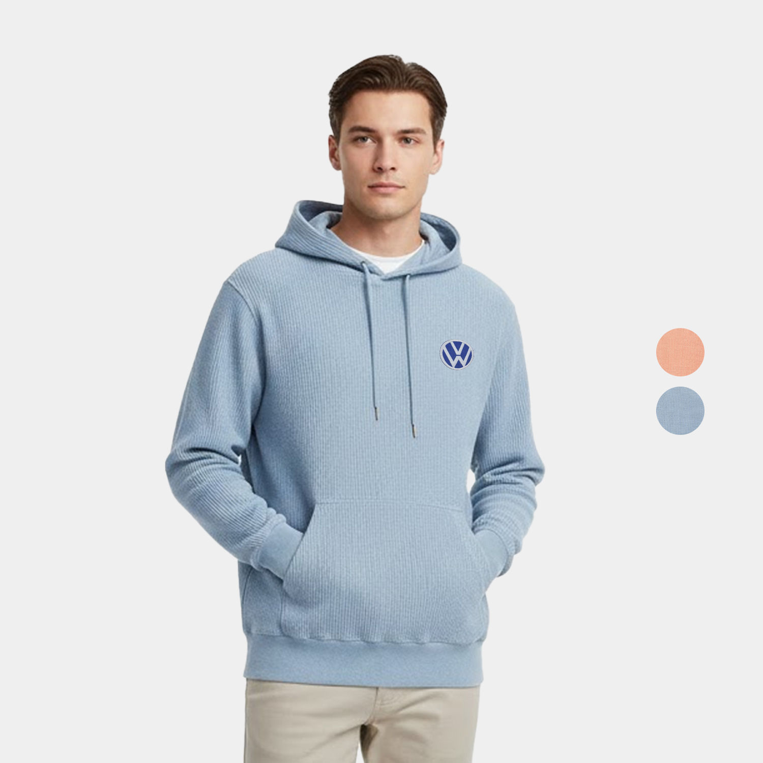 Mood & Vibe™ Carter Cotton-Poly Corded Hooded Sweatshirt