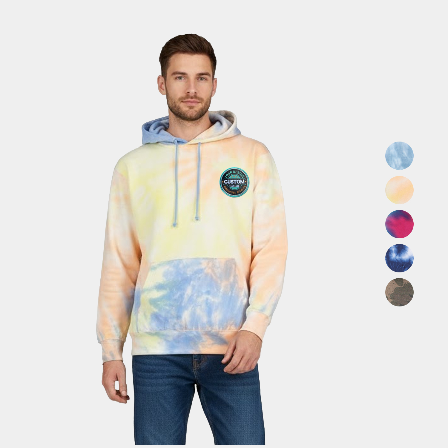 Classic Fleece Ribbed Cuffs Crazy Hooded Sweatshirt