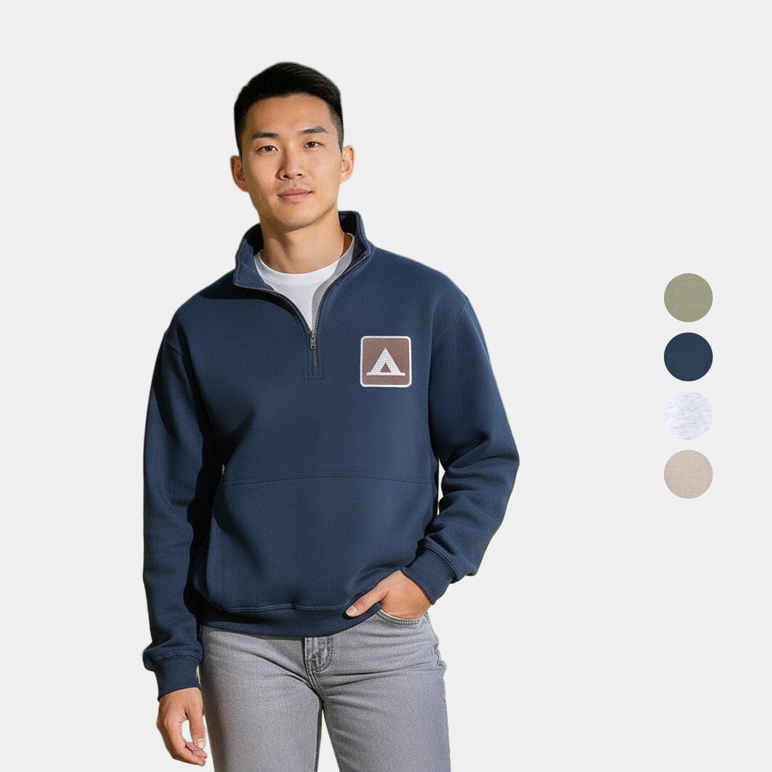 Vintage Fleece Sueded Quarter-Zip Sweatshirt