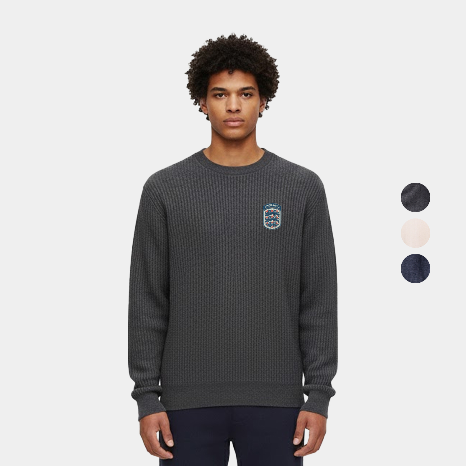 Bryce Cotton-Poly Corded Crew Reverse Terry Sweatshirt