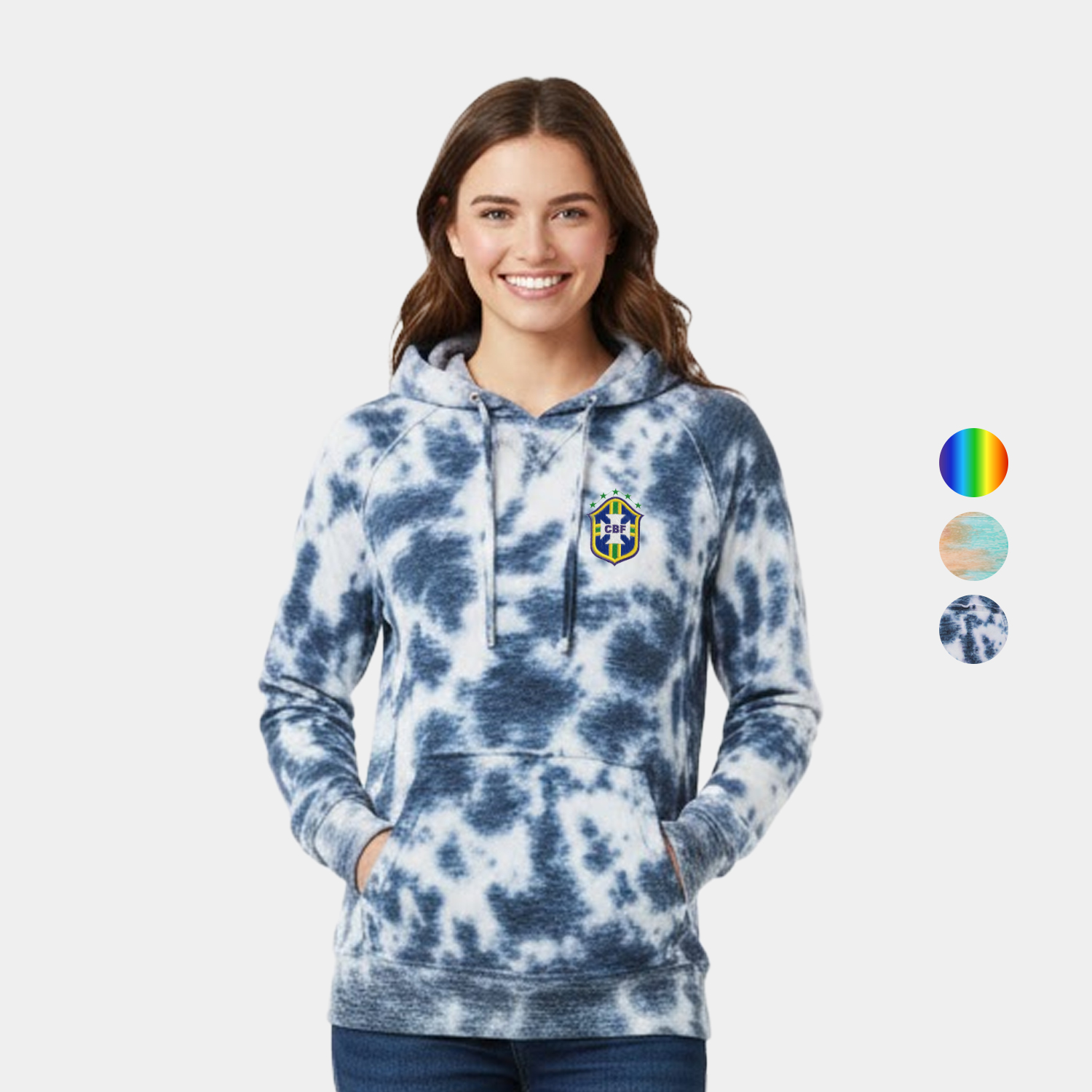 Courtney Women’s Classic Fit Burnout V-Notch Hoodie