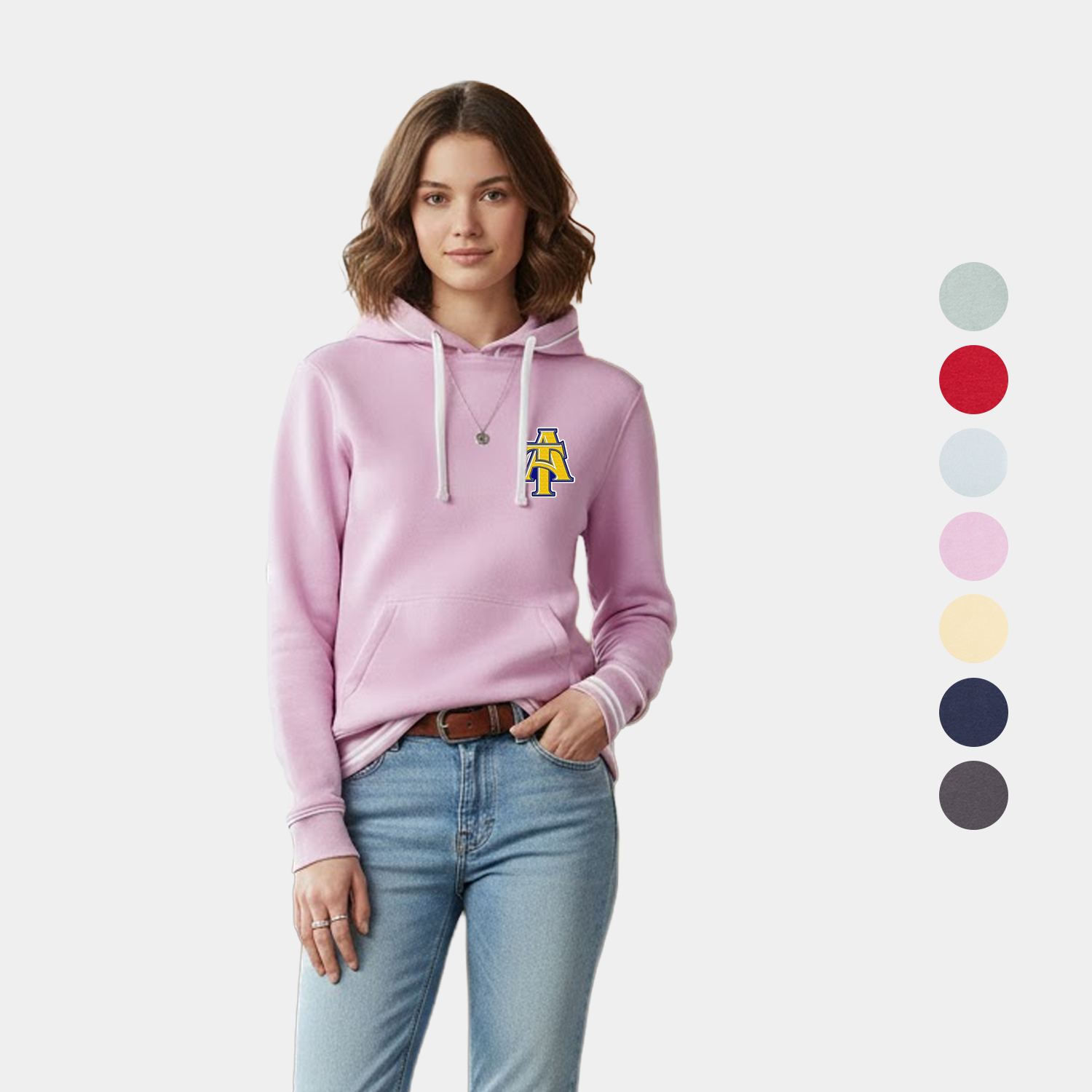 Ivy Women’s Cloud Fleece Hoodie with White Piping