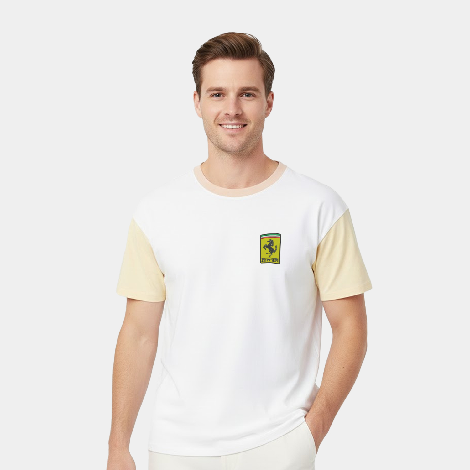 Brynlee™ Ladies Cropped Cotton Jersey Boyfriend Tee