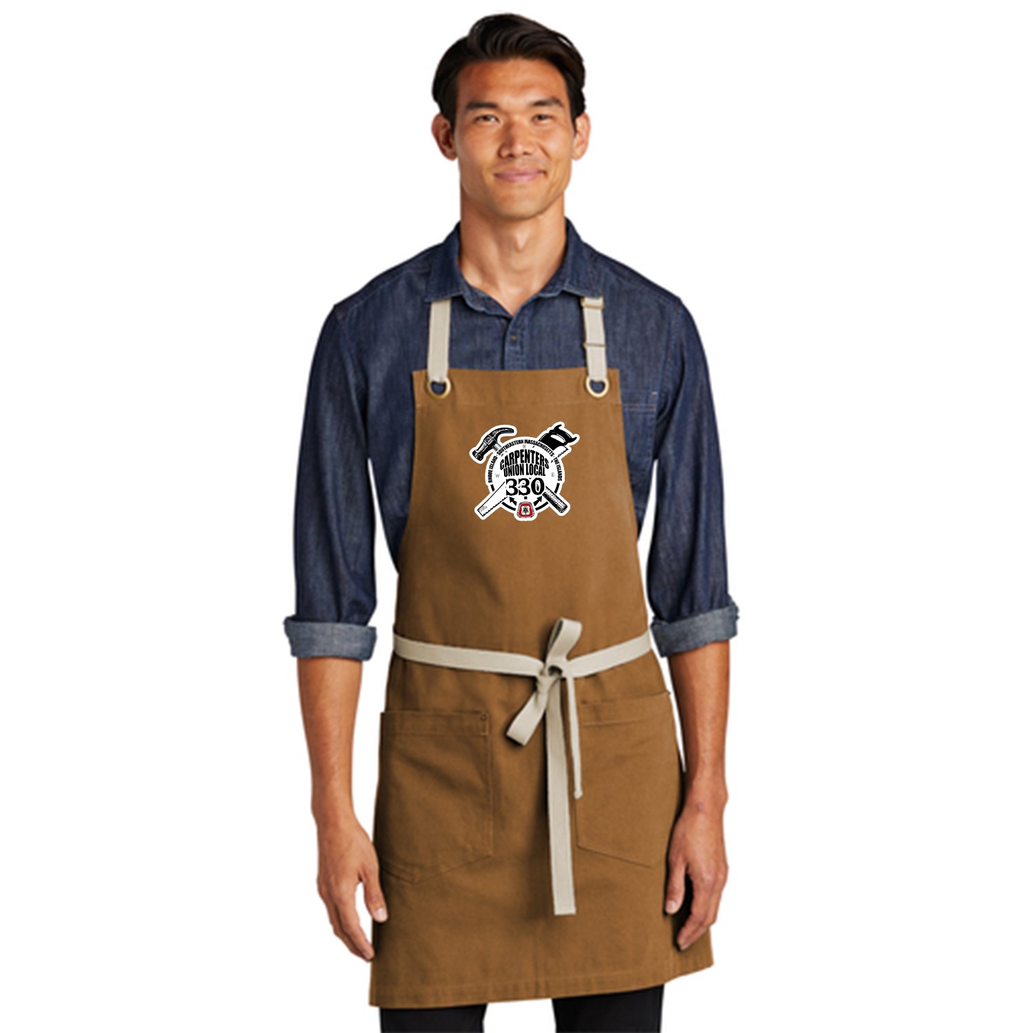 Port Authority® Canvas Full-Length Two-Pocket Apron