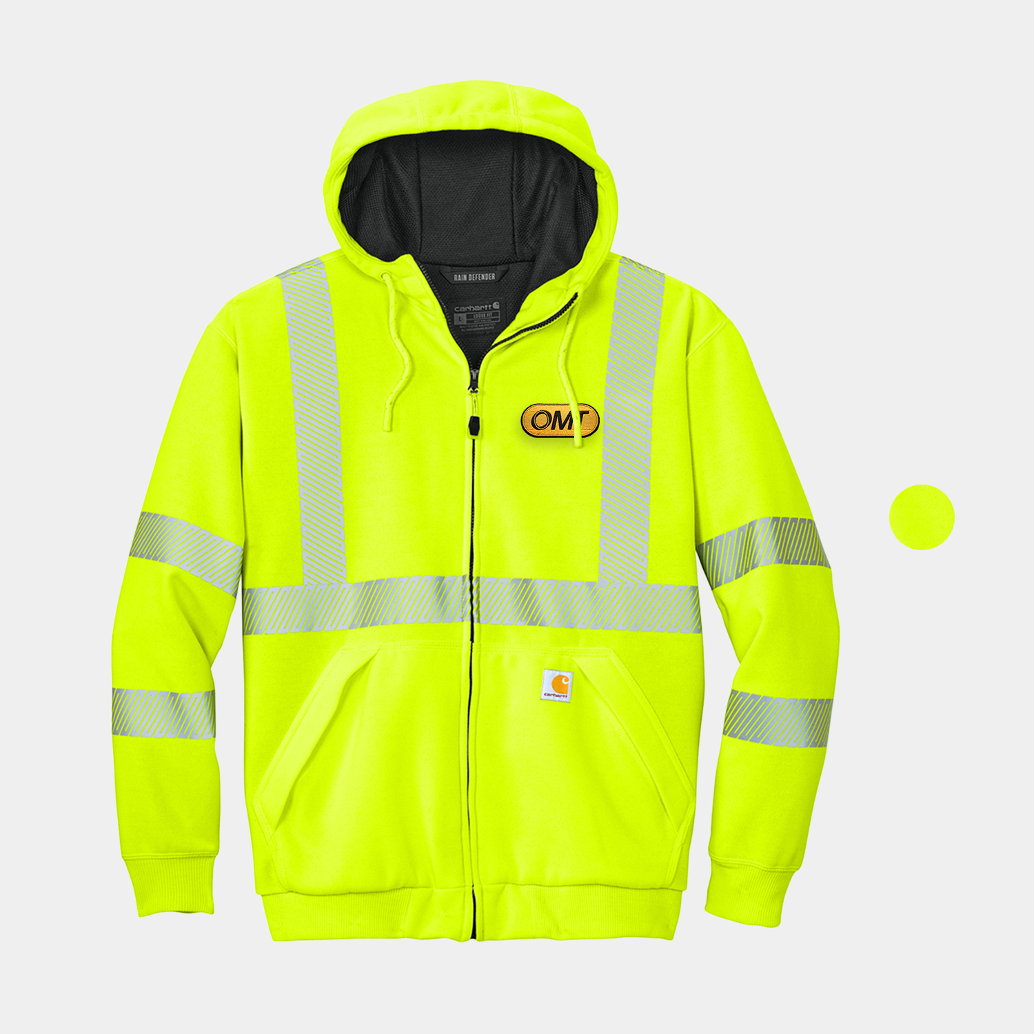 Carhartt ANSI Class 3 High-Visibility Lined Full-Zip Sweatshirt