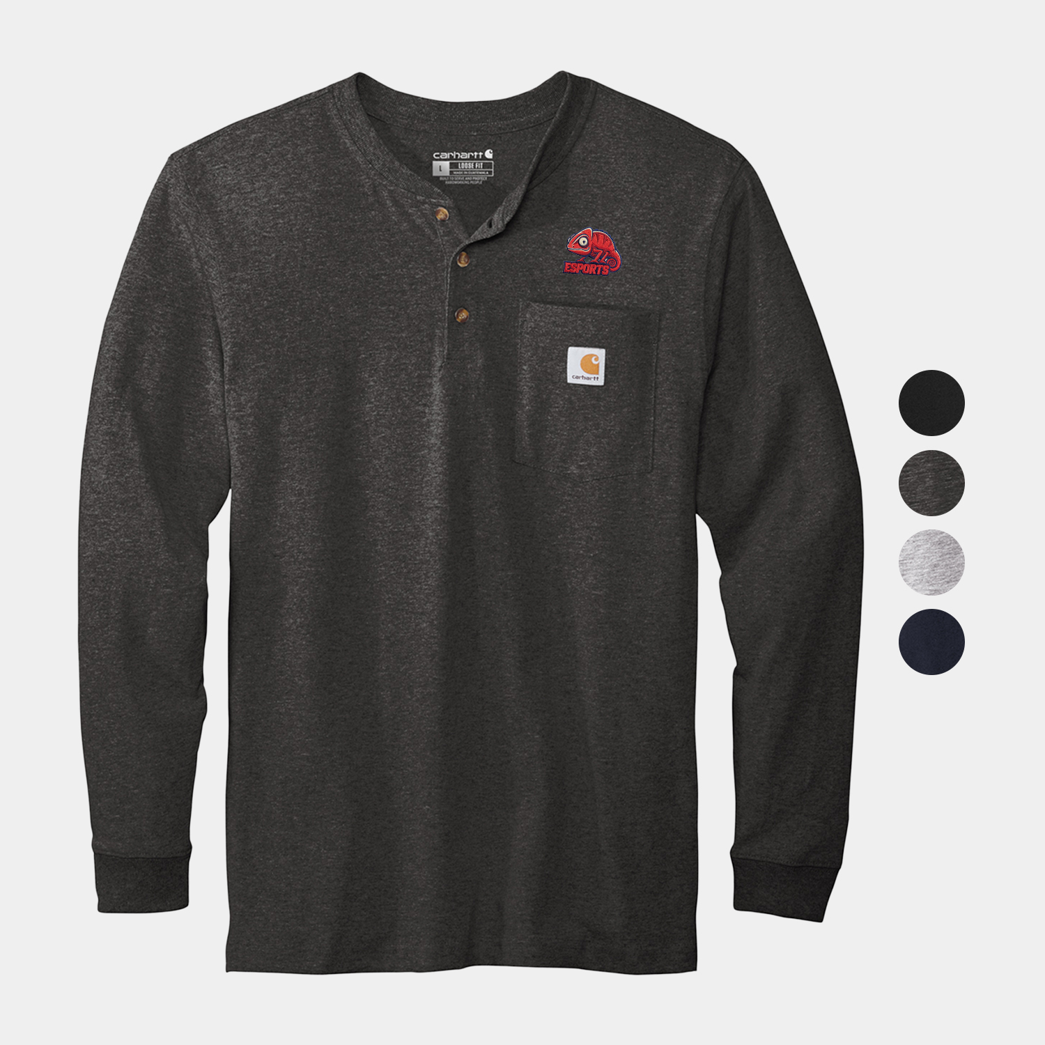 Carhartt Long Sleeve Henley Work T-Shirt