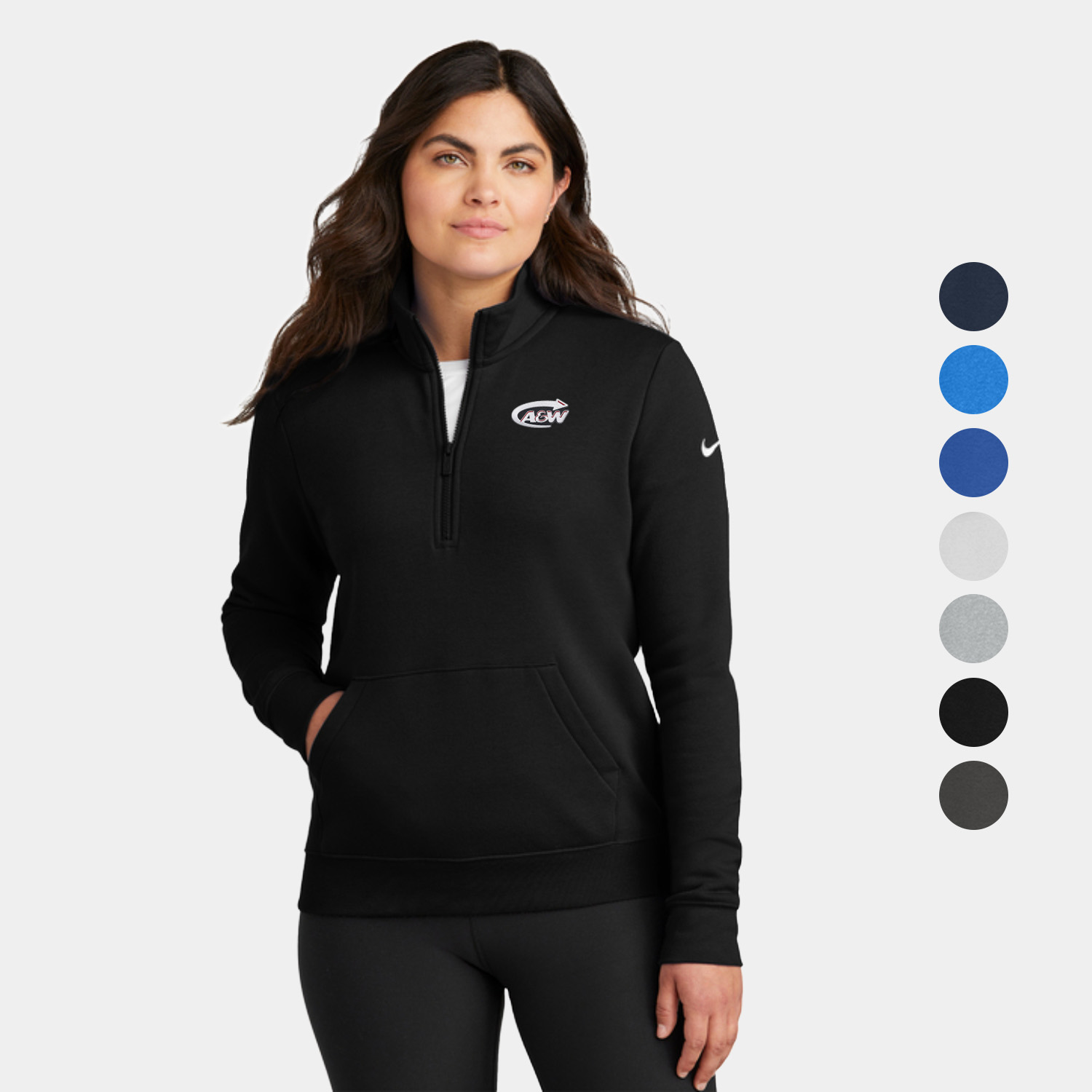 Nike Women’s Club Fleece Half-Zip Pullover Sweatshirt