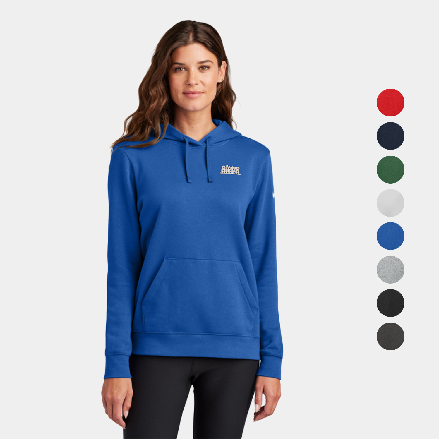 Nike Women’s Club Fleece Pullover Hoodie with Sleeve Swoosh