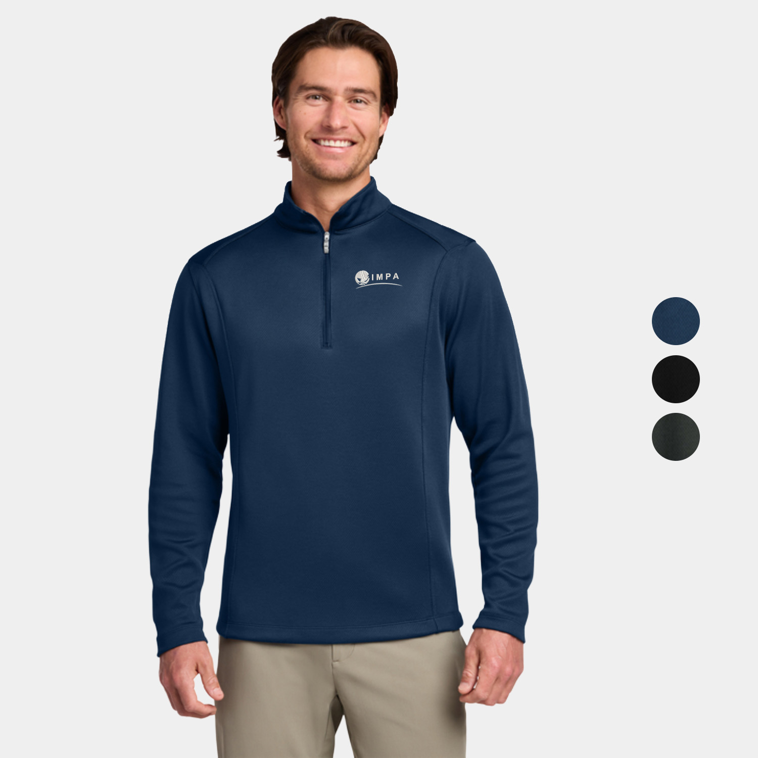 Nike Sport Textured Half-Zip Cover-Up Pullover