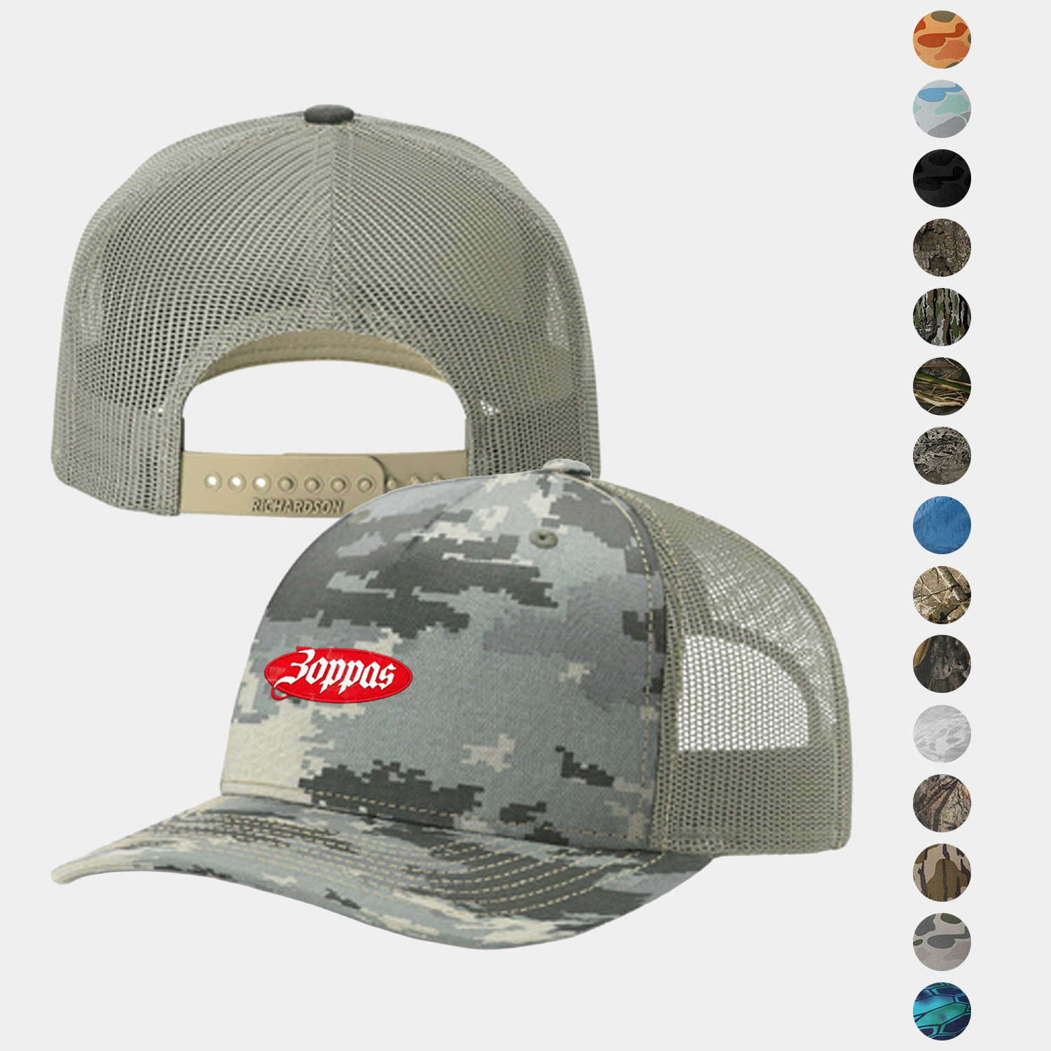 Richardson Printed Five-Panel Camo Trucker Cap