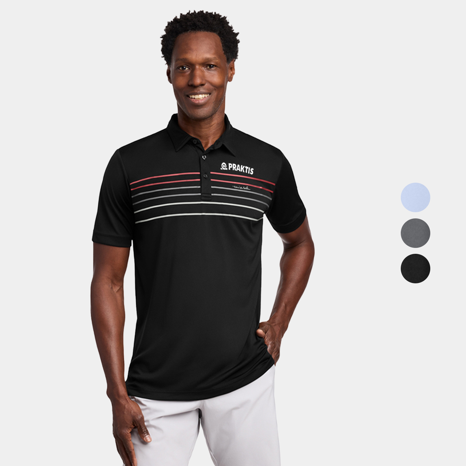 TravisMathew Coto Performance Chest Stripe Polo