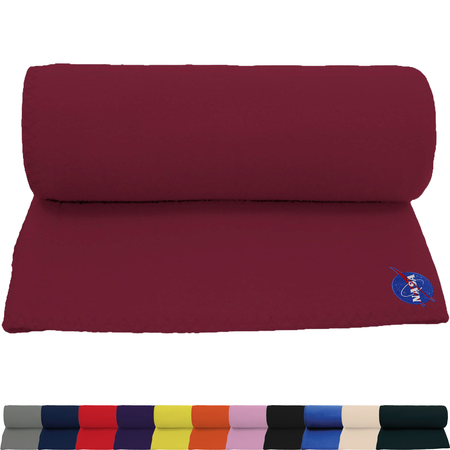 100% Polyester Blankets w/ Matching Whipstitch USA Decorated (50" x 60")