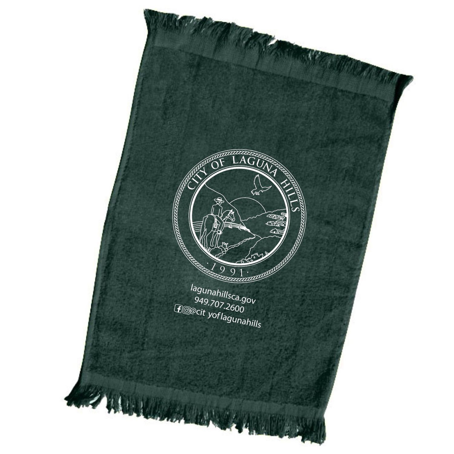 Luxurious Fingertip Towel Fringed USA Decorated (11" x 18")