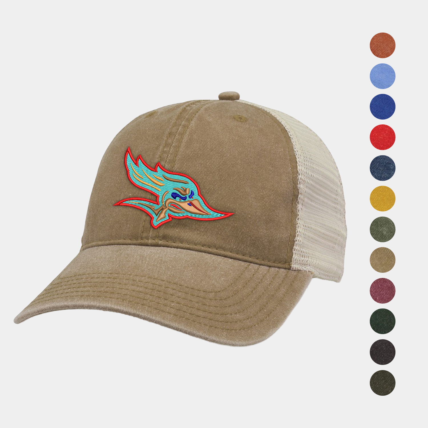 Relaxed Pigment Dyed Twill Trucker Cap with Mesh Back