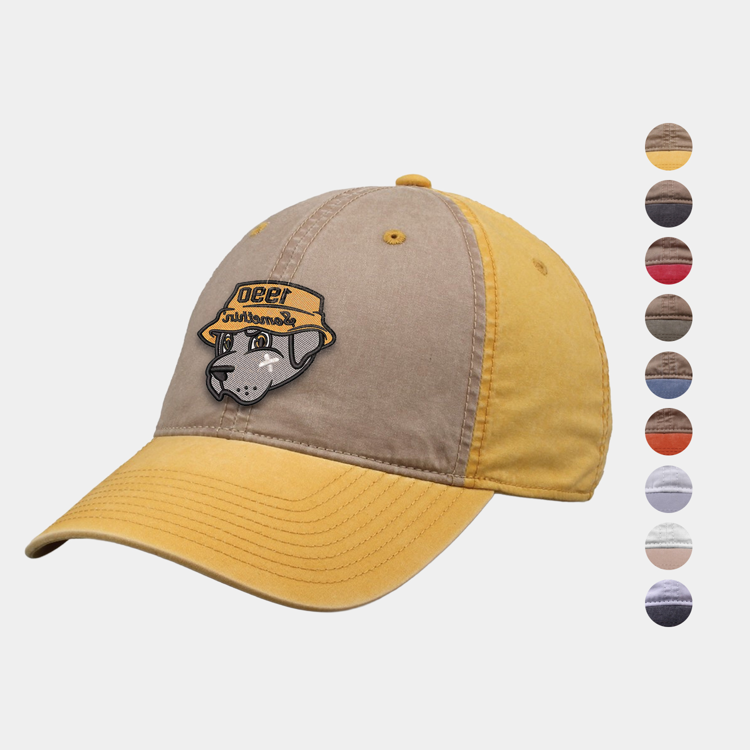 Relaxed Unstructured Twill Color Block Cap