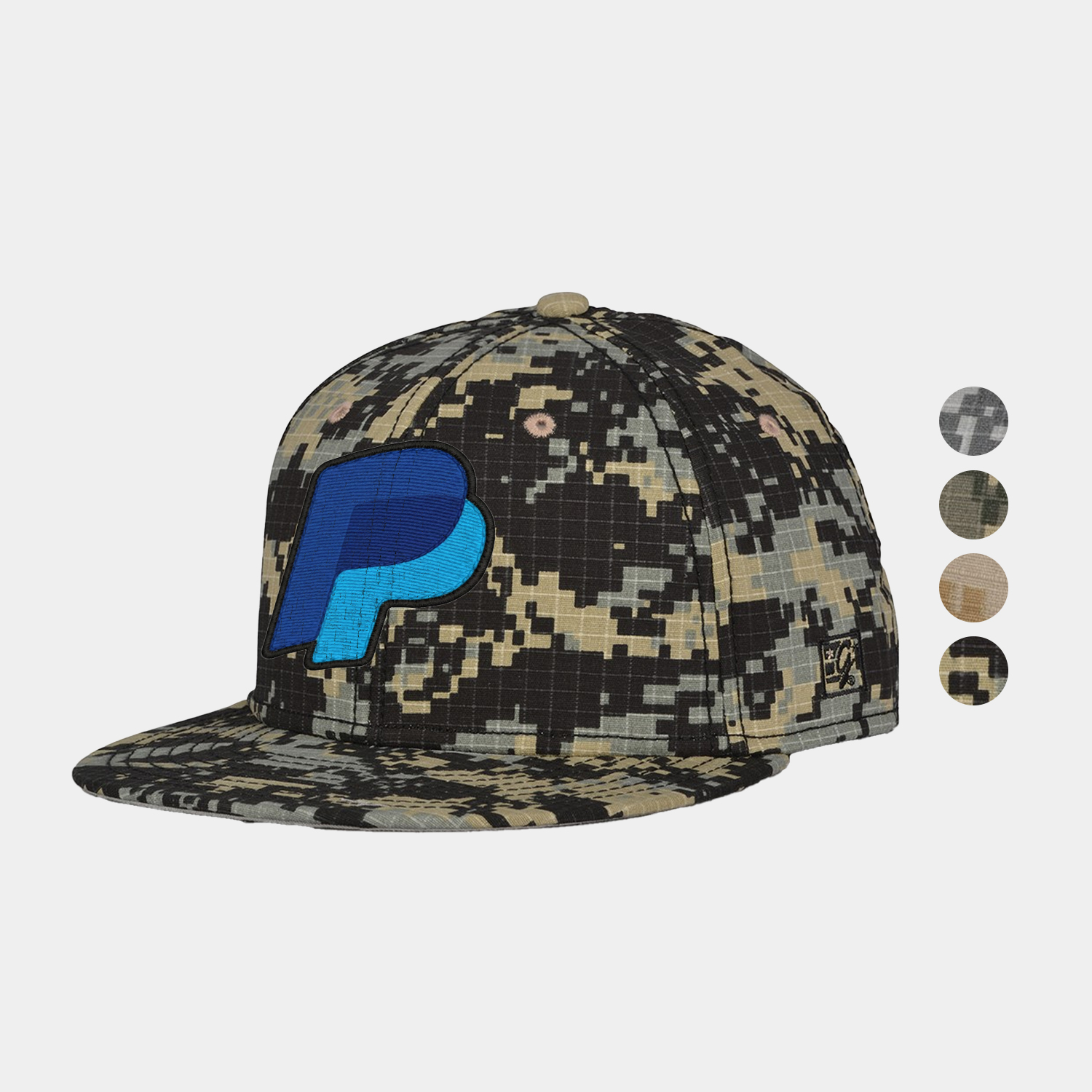Digital Camo Pro Shape Flat Bill Cap