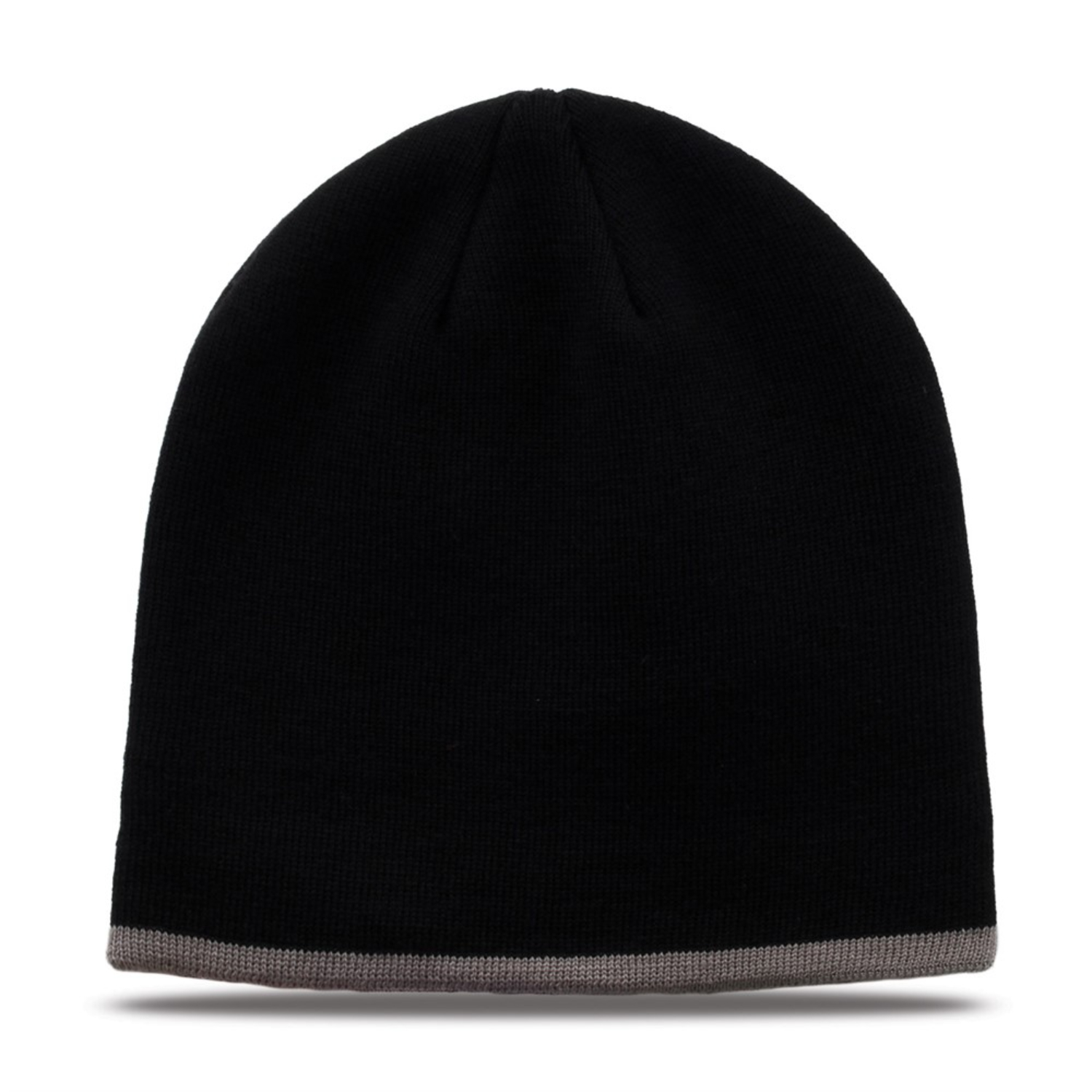 Contrast Trim Fine Gauge Knit Beanie