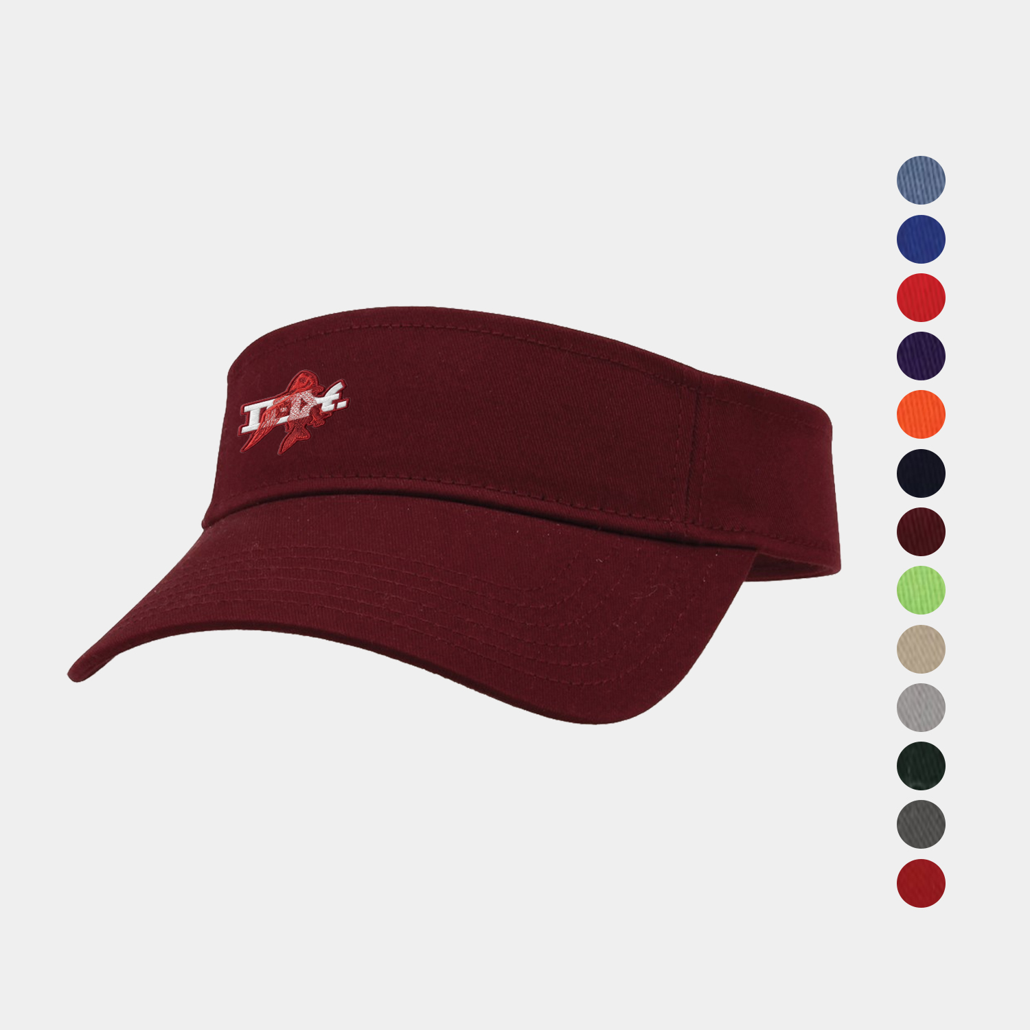 Cotton Twill Adjustable Visor with Velcro Closure