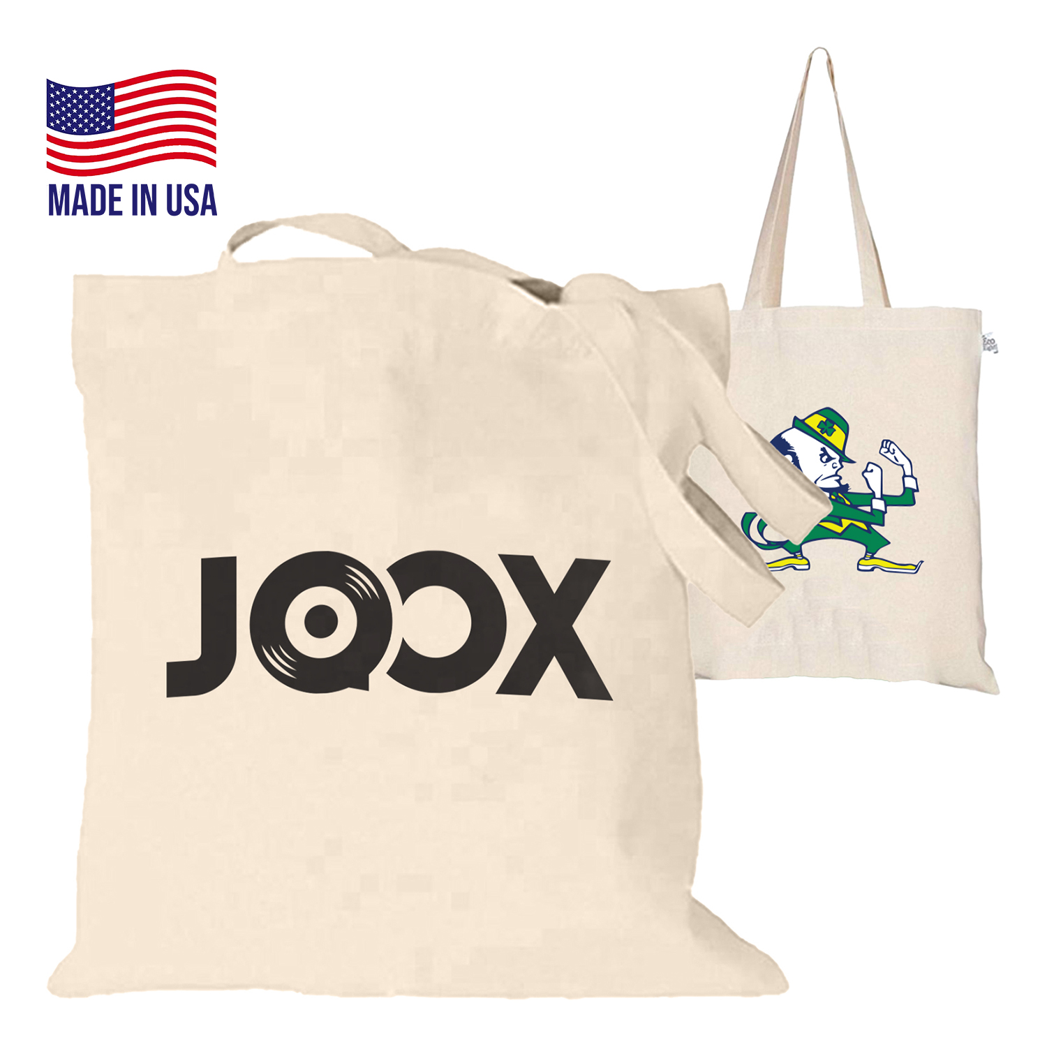 USA-Made 7 oz. Cotton Canvas Tote Bags (13.5" x 15")
