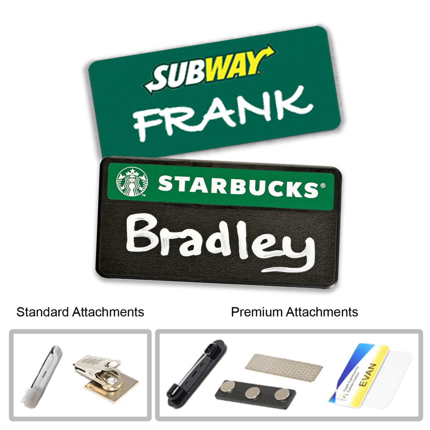 3"W x 1"H Reusable Chalkboard Badges