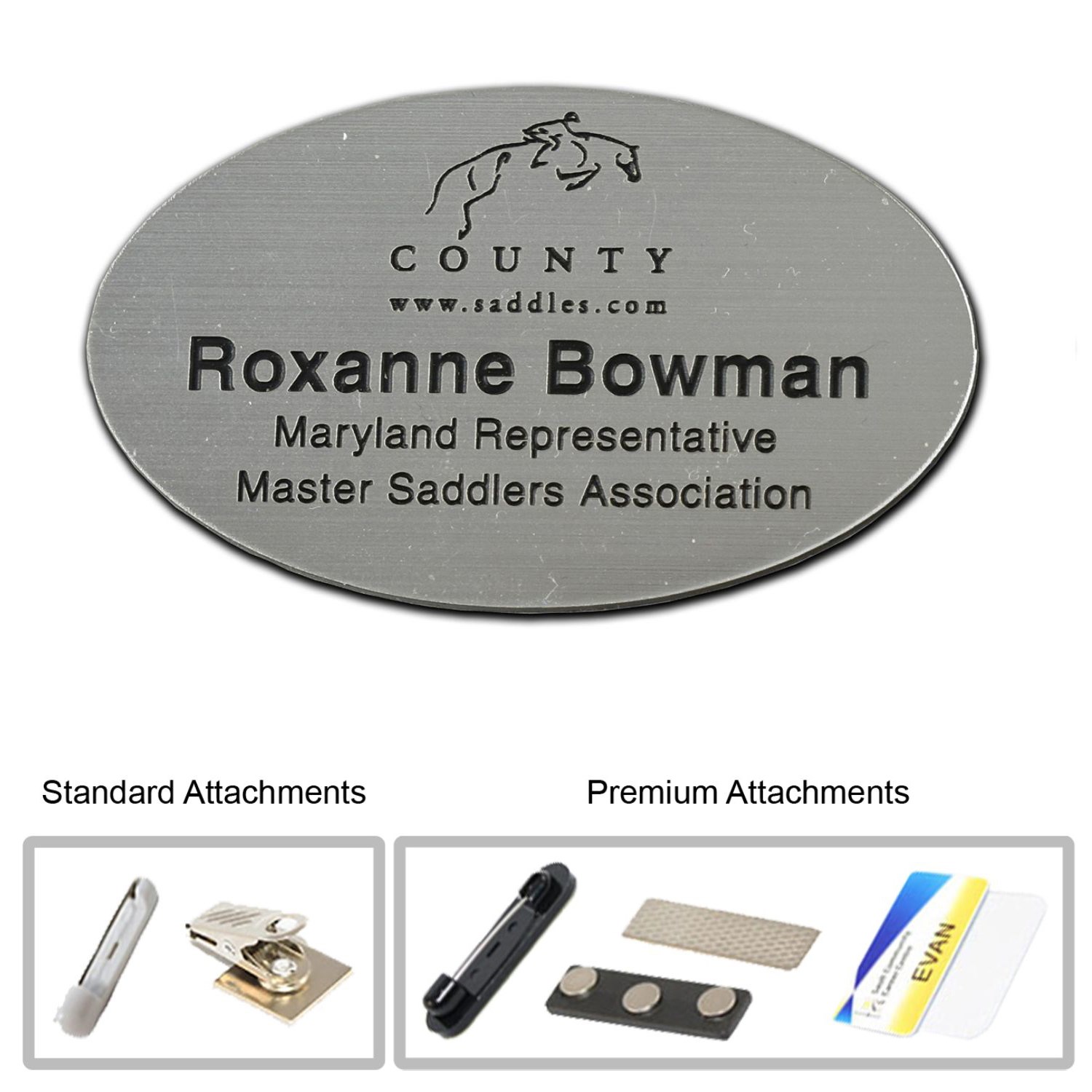 2 INCH X 3 INCH PLASTIC ENGRAVED NAME BADGE