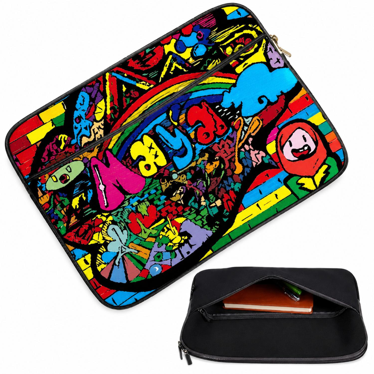 Sublimation Neoprene Laptop Sleeve w/Front Pocket Full Color