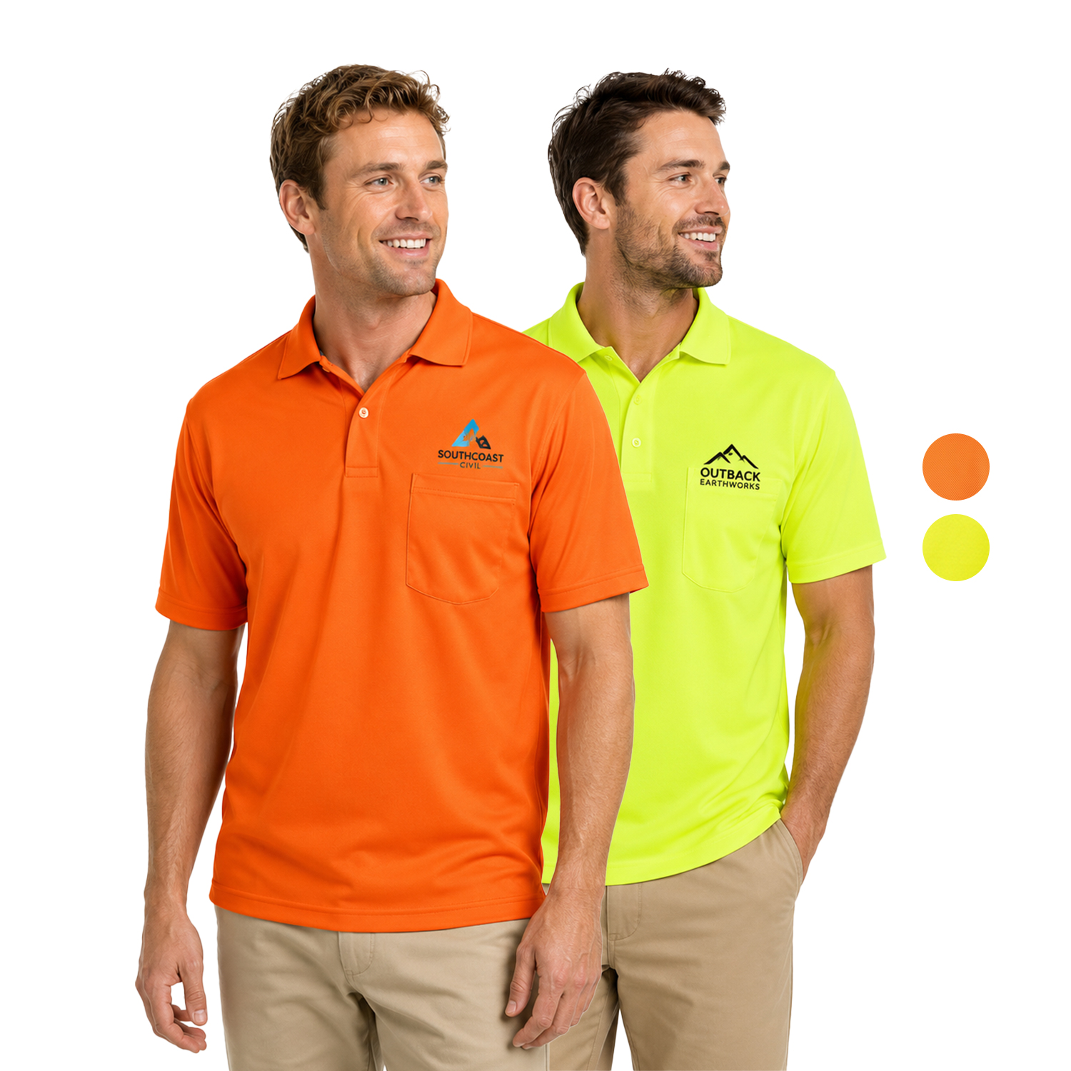 Hi Viz Non-ANSI Safety Workwear Polo w/ Pocket