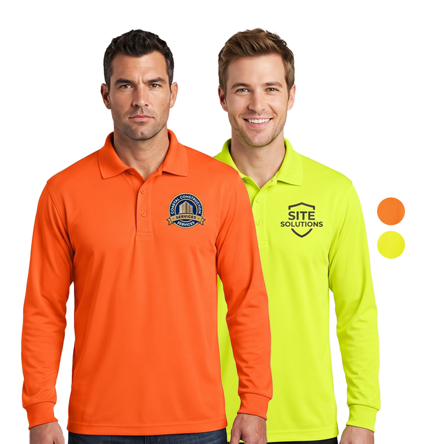 Non-ANSI High Viz Safety Workwear Long Sleeve Polo