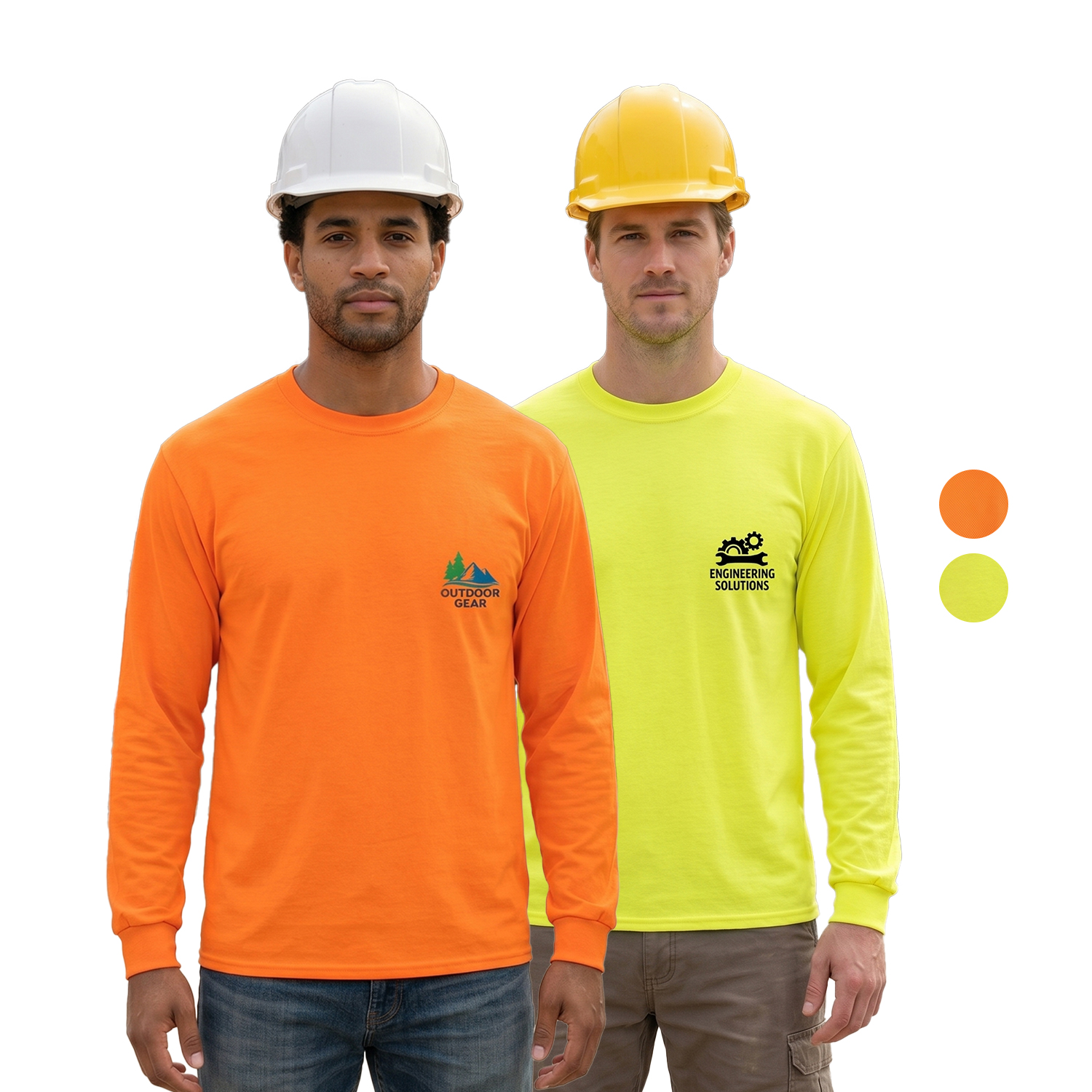 Hi Viz Safety Workwear Long Sleeve T-Shirt